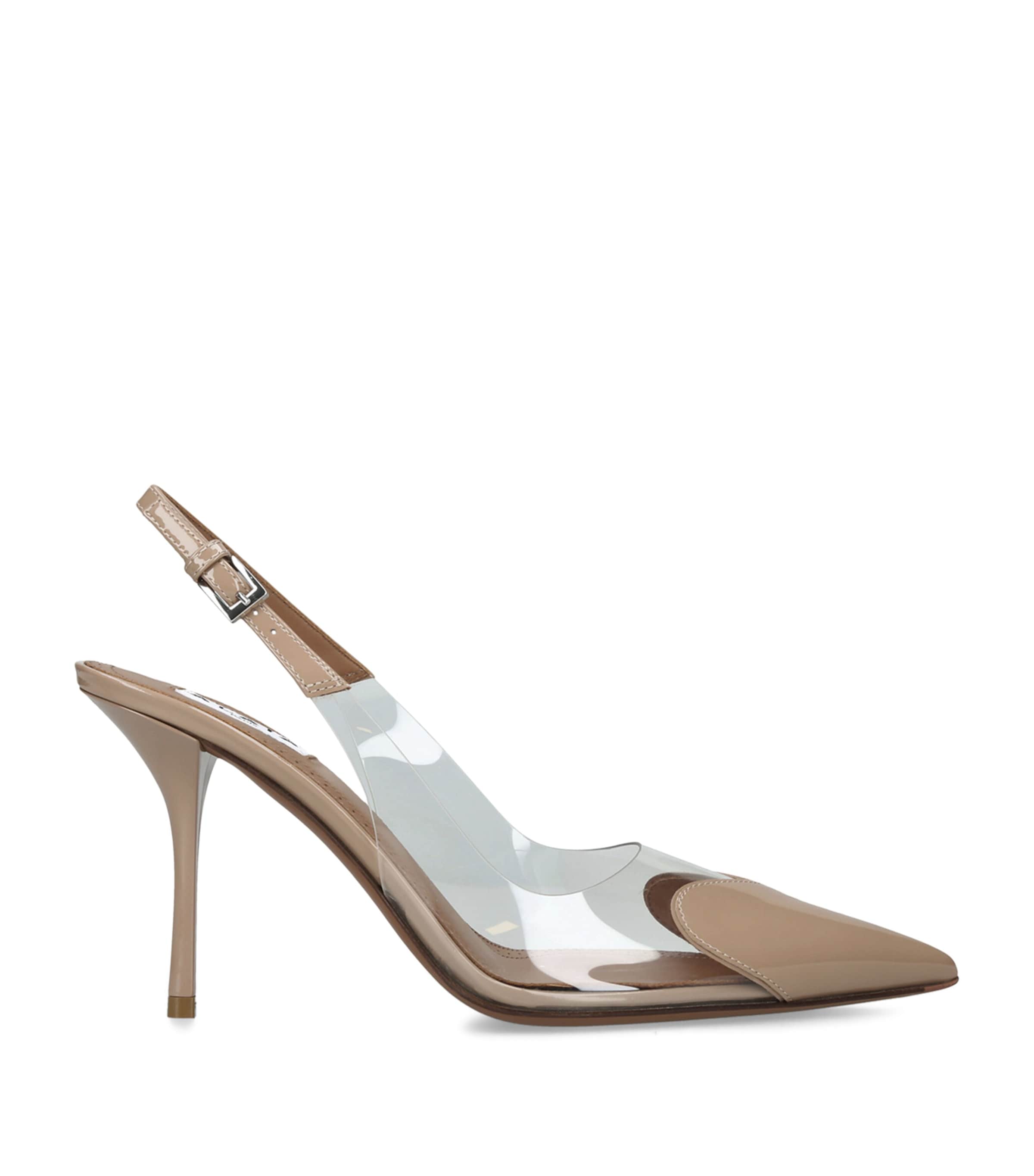 Alaïa Patent Leather Le Coeur Slingback Pumps 90 Blush