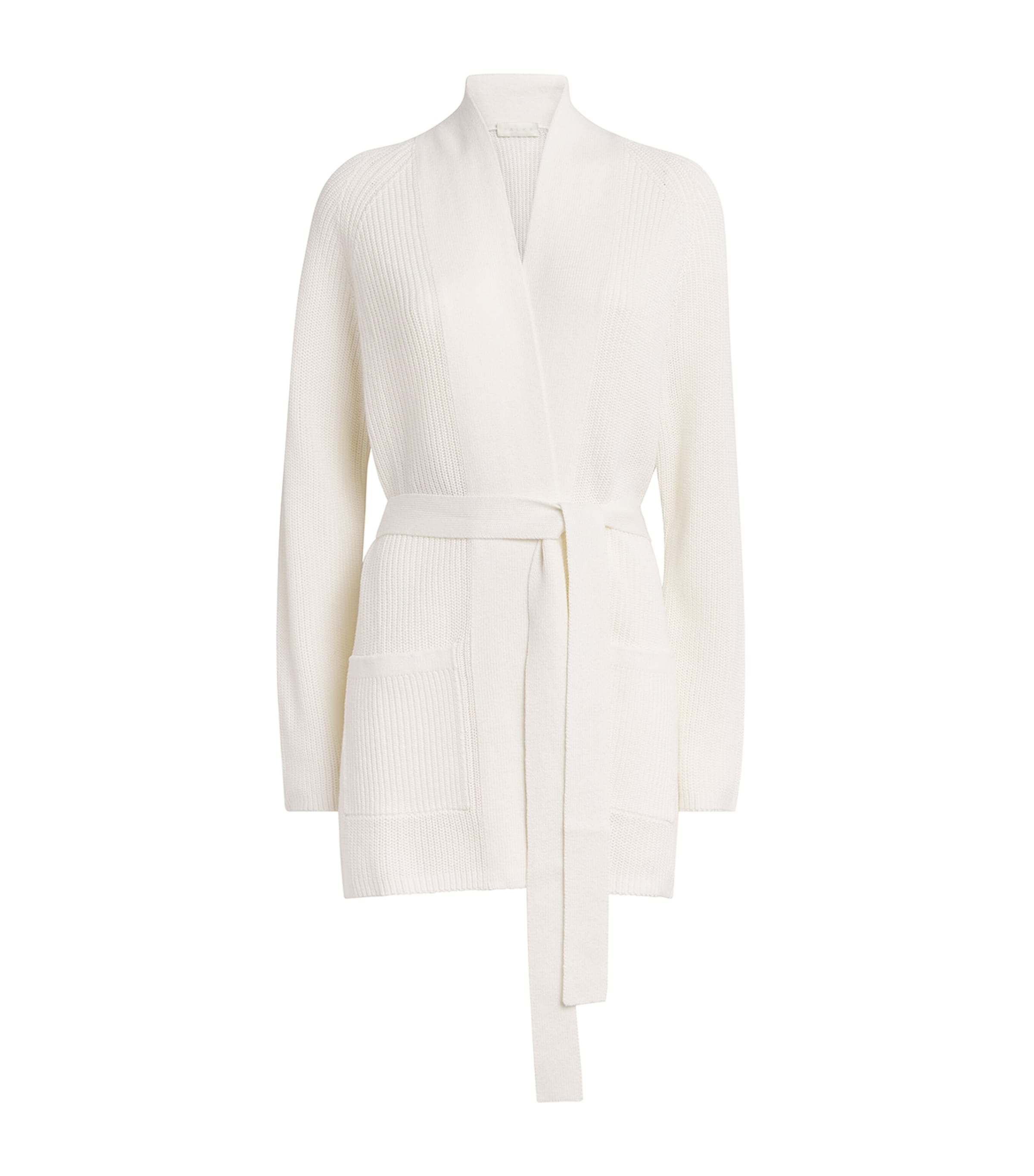 Falke Womens Knitted Tie Cardigan Off White