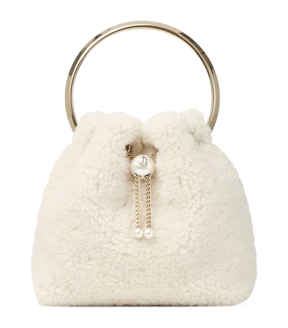 Bon Bon Shearling Top-Handle Bag