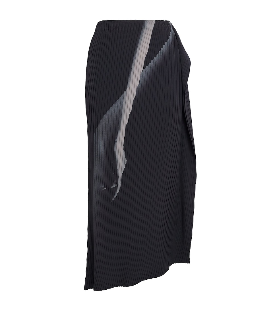 Issey Miyake Womens Hands of Lover Pleats Maxi Skirt Black Hued