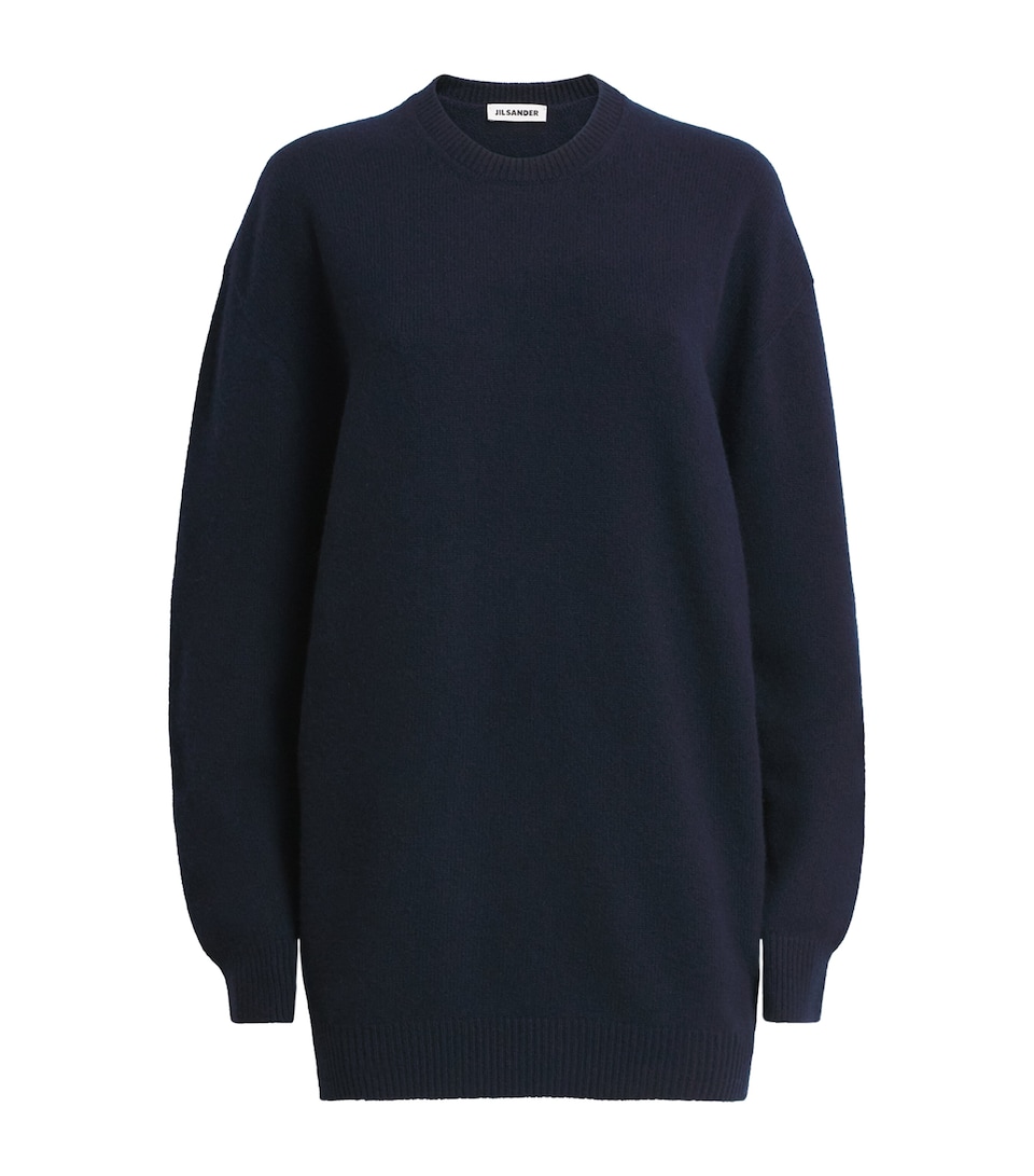 Jil Sander Womens Wool-Cashmere Sweater Ink