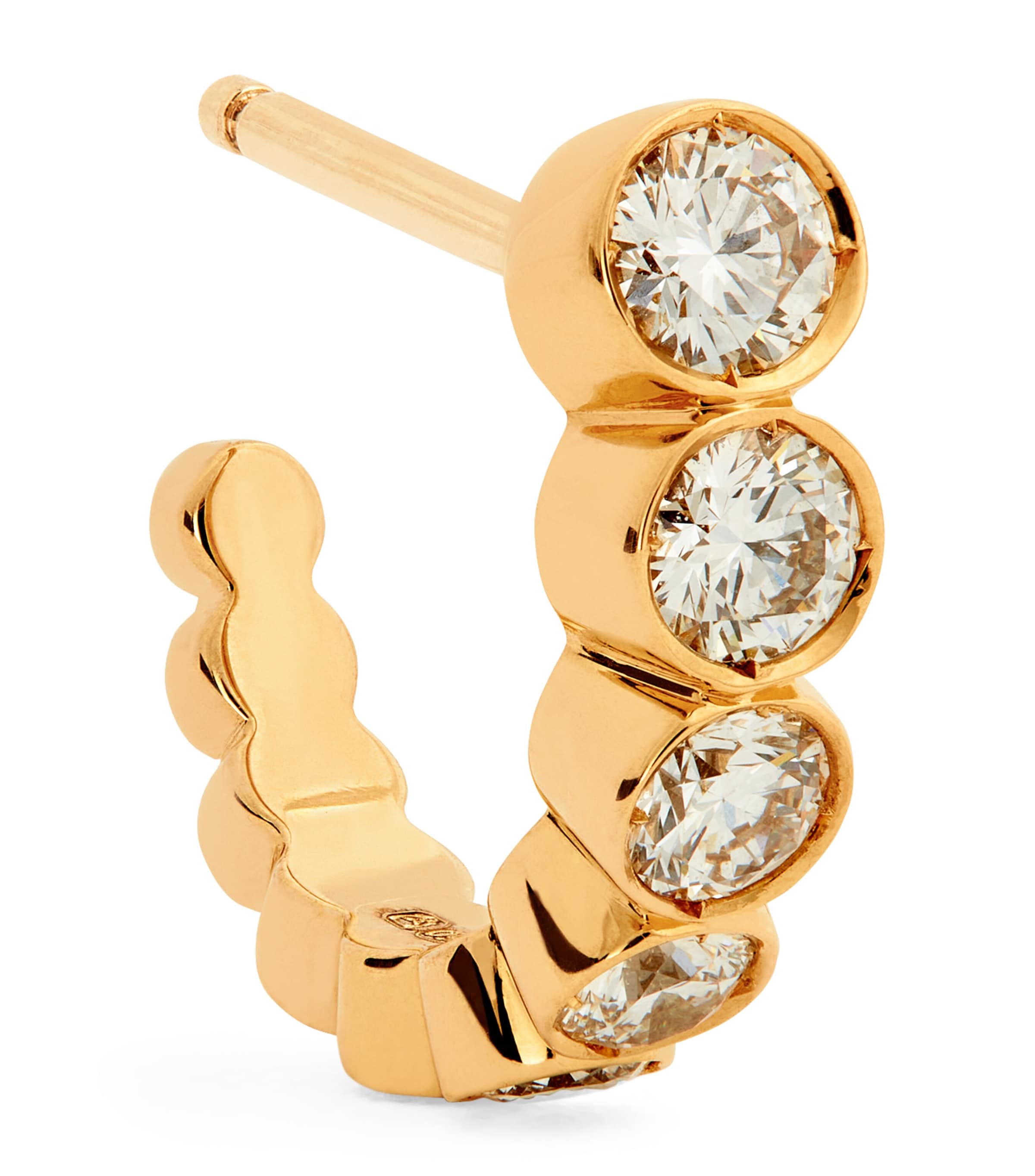 Sophie Bille Brahe Yellow Gold and Diamond Petite Boucle Ensemble Single Earring Yellow Gold