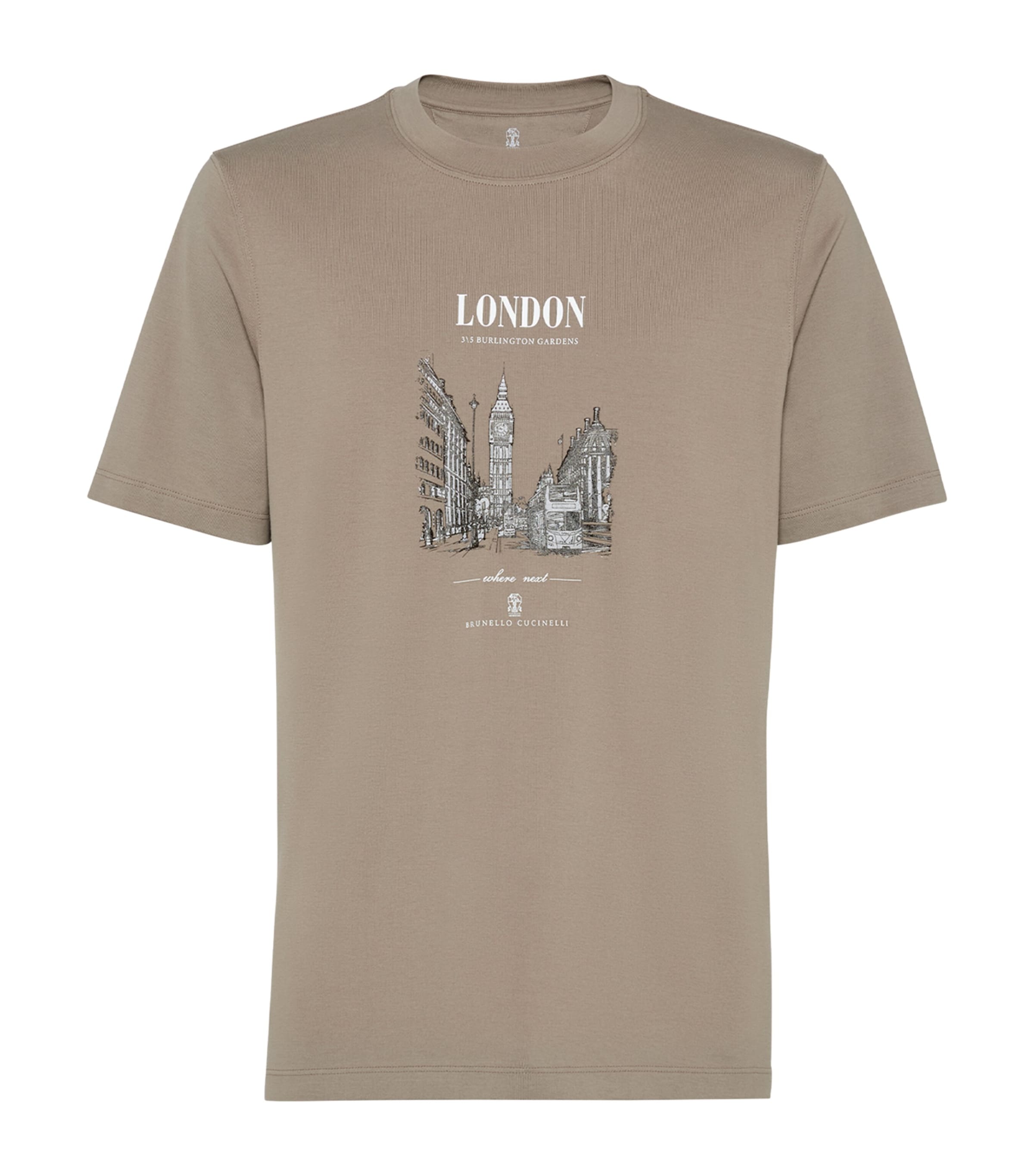 ★BRUNELLO CUCINELLI★ Solomeo Short Sleeve T-Shirt Panama M Brunello Cucinelli Cotton-Jersey Solomeo T-Shirt | Harrods US