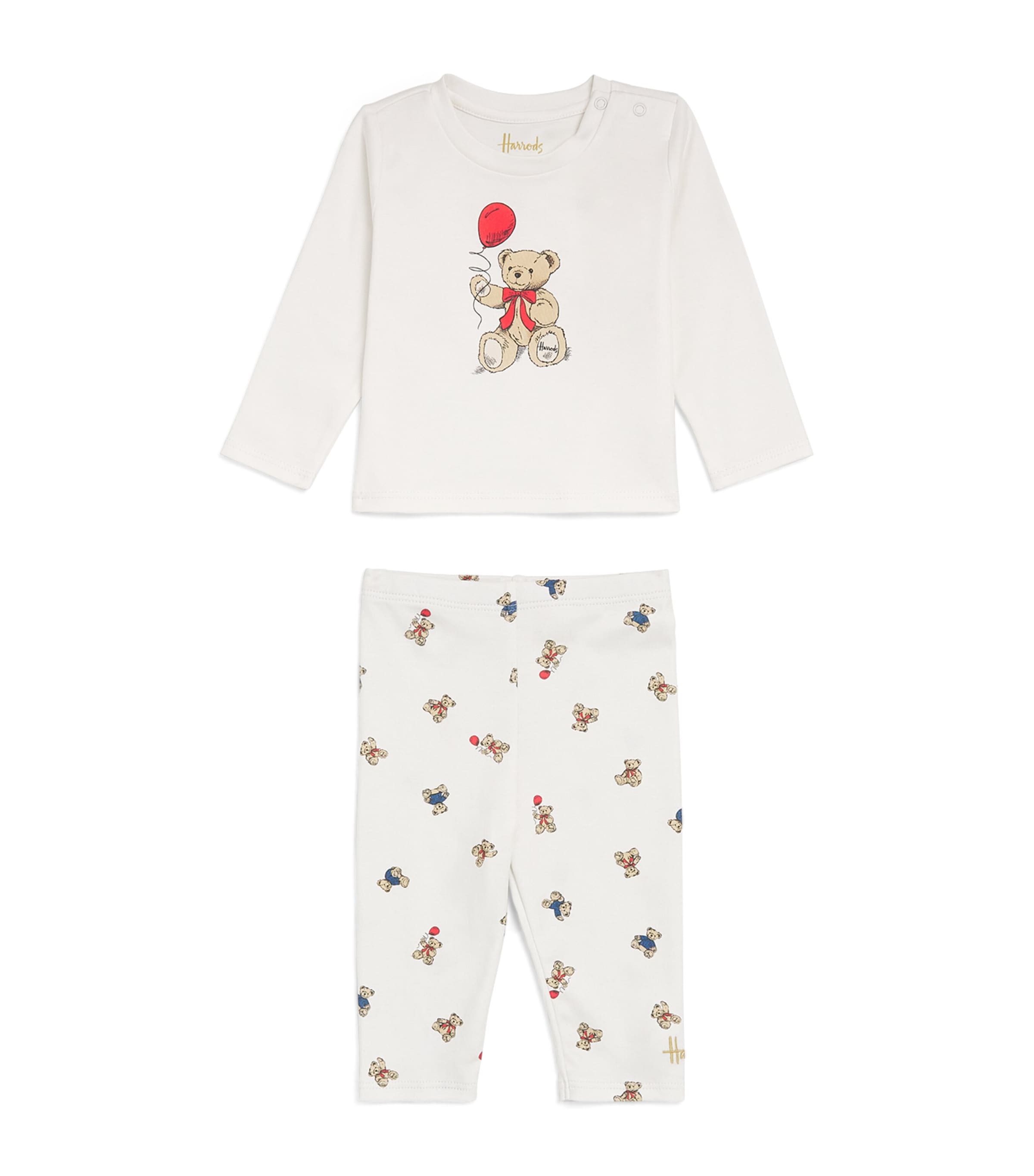 Harrods Henry Bear Top and Trousers Set Ivory