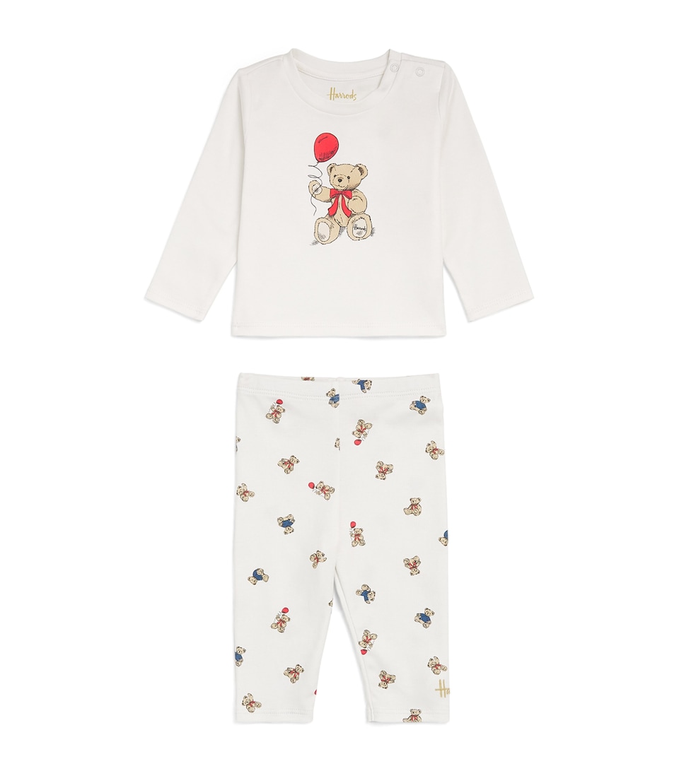 Harrods Henry Bear Top and Trousers Set Ivory