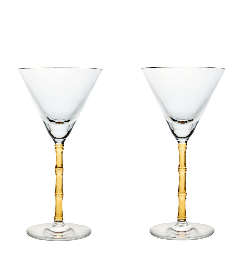 Set of 2 Bamboo Wine Glasses
