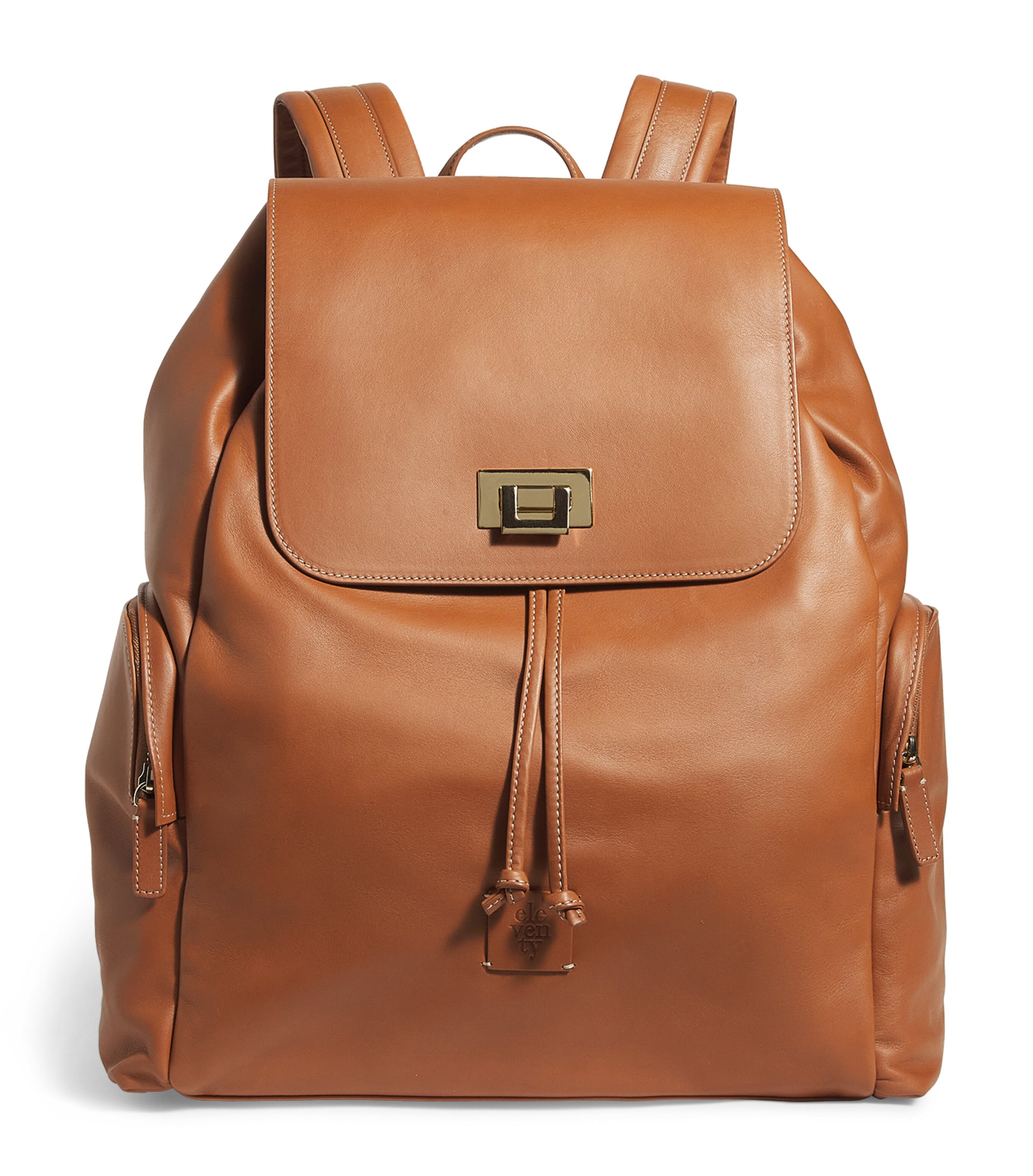 Eleventy Calfskin Backpack Cammello