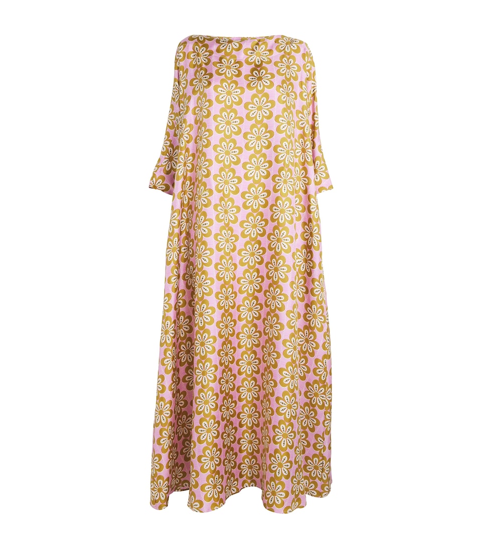 Floral Print Kaftan Maxi Dress
