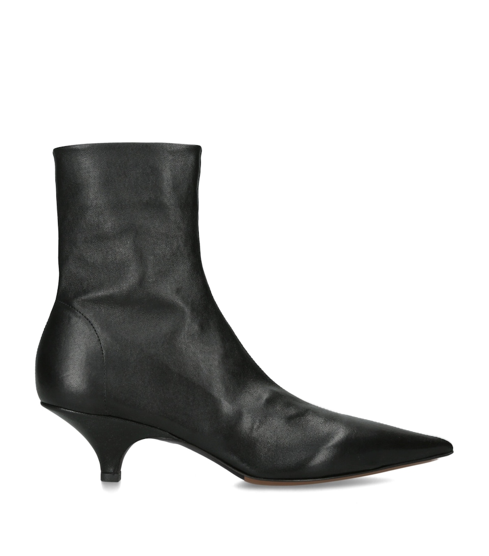 NEOUS Leather Poera Sock Ankle Boots 40 Black