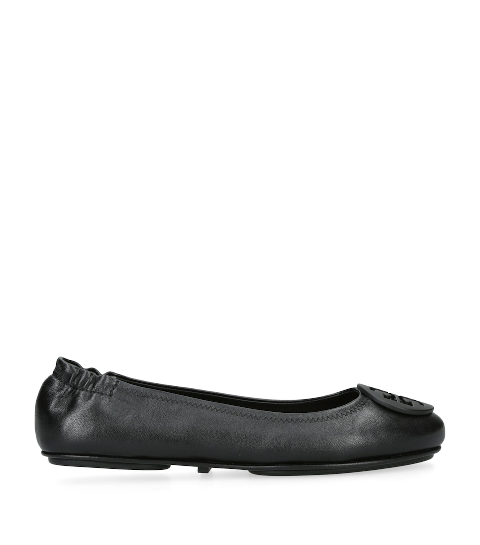 Leather Minnie Travel Ballet Flats