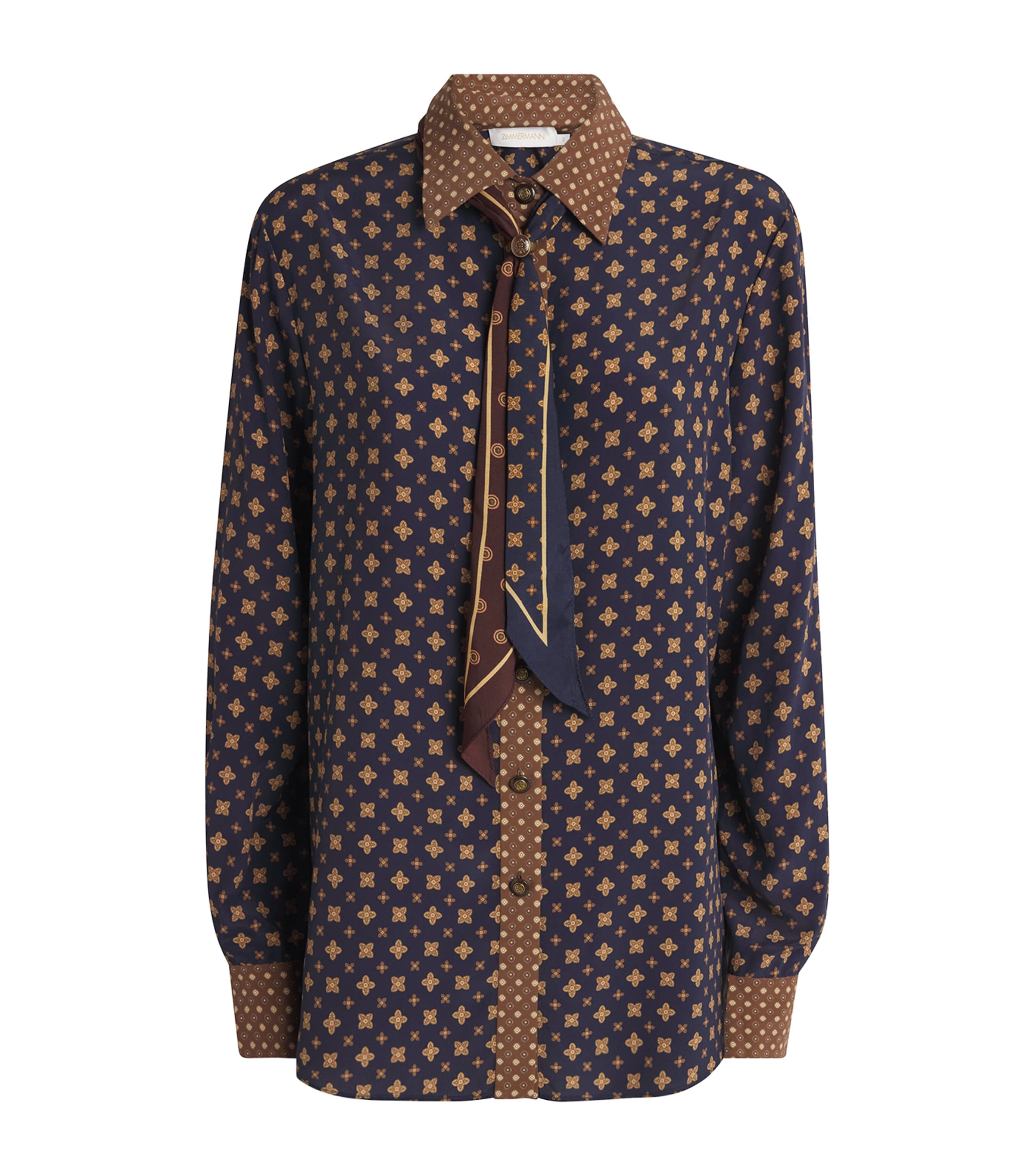 Zimmermann Womens Printed Shirt Multi Geo Print