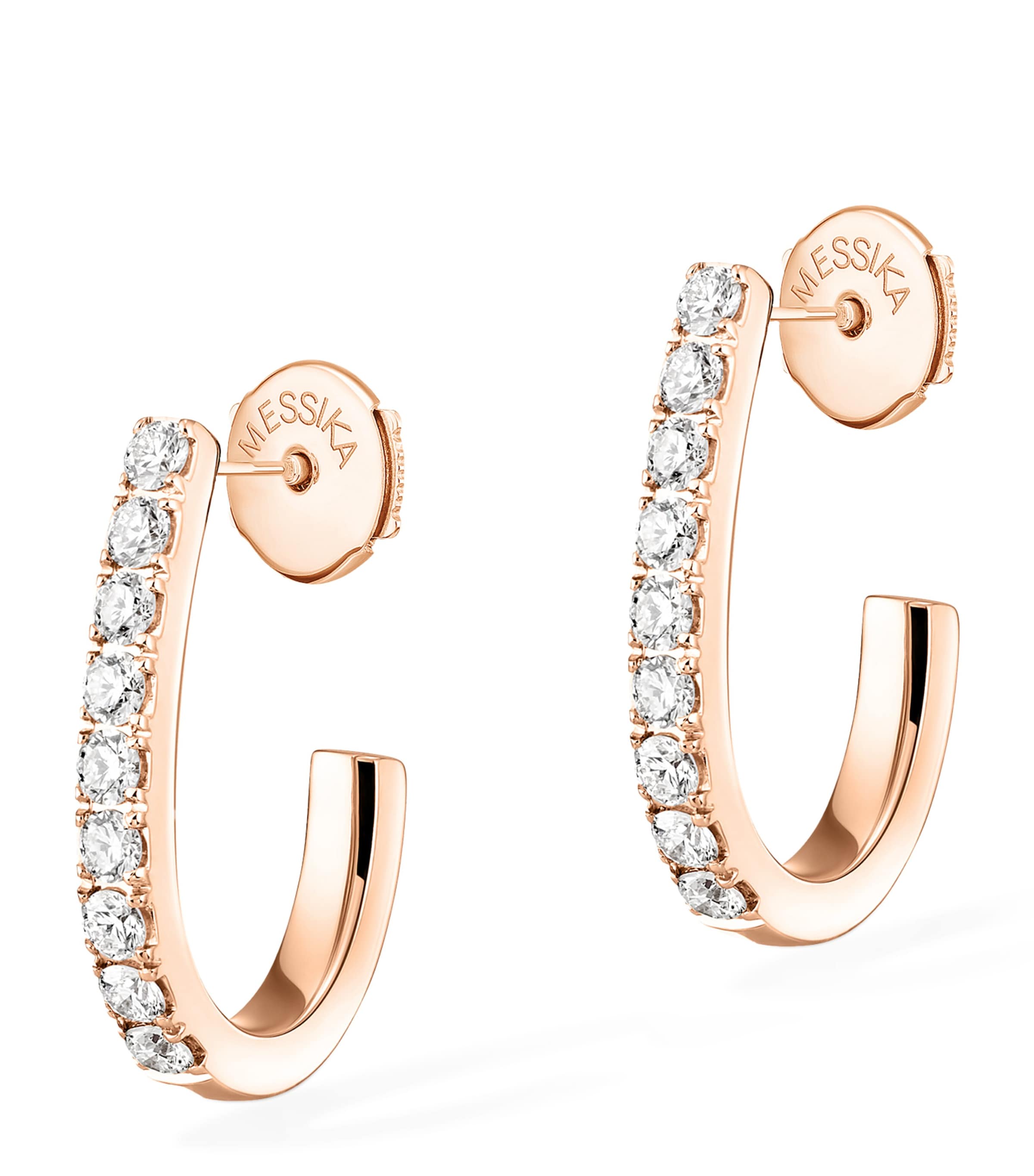 Messika Gatsby Pink Gold and Diamond Earrings (0.25ct) Pink Gold