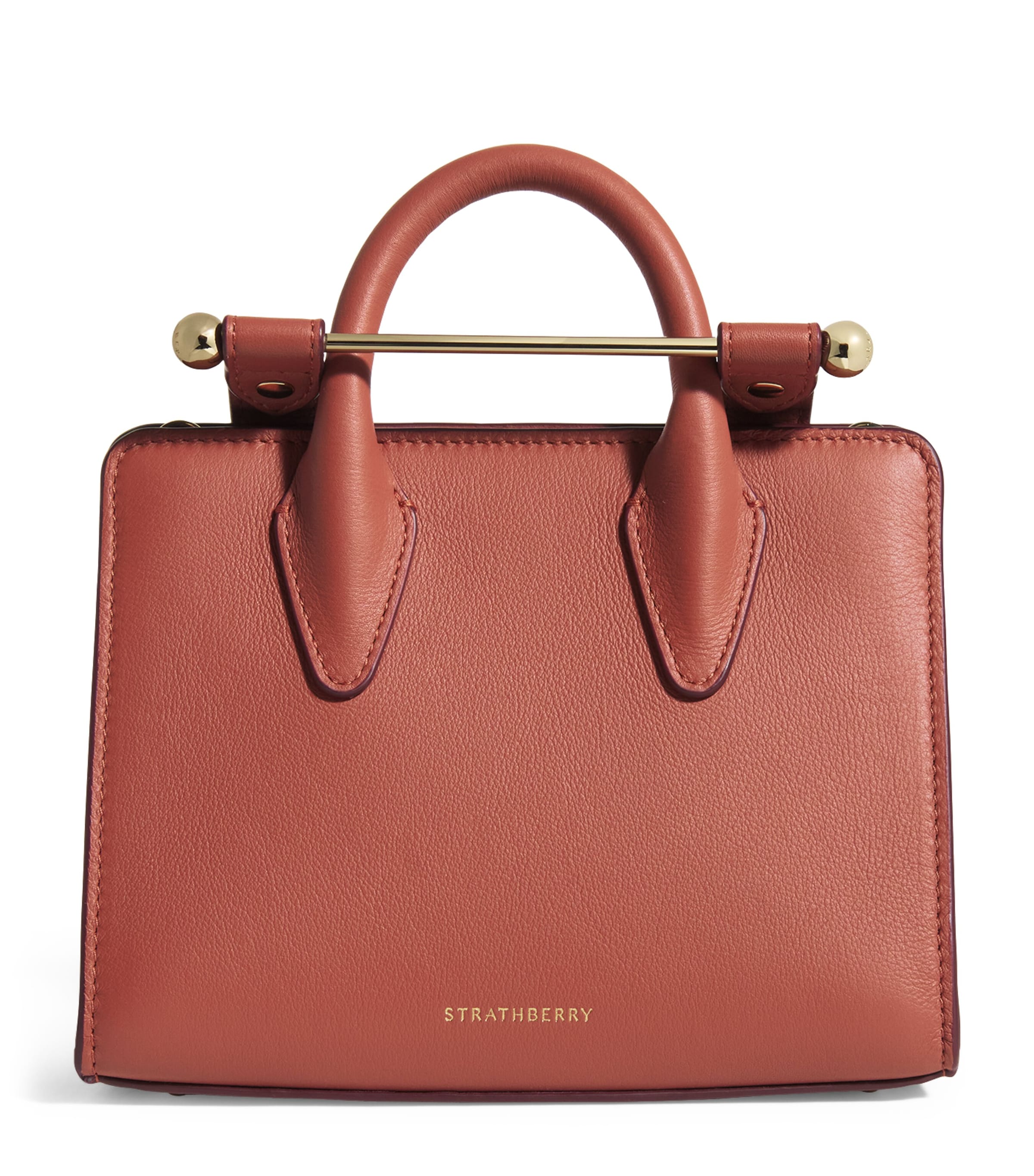 Strathberry Nano Leather Tote Bag Sienna
