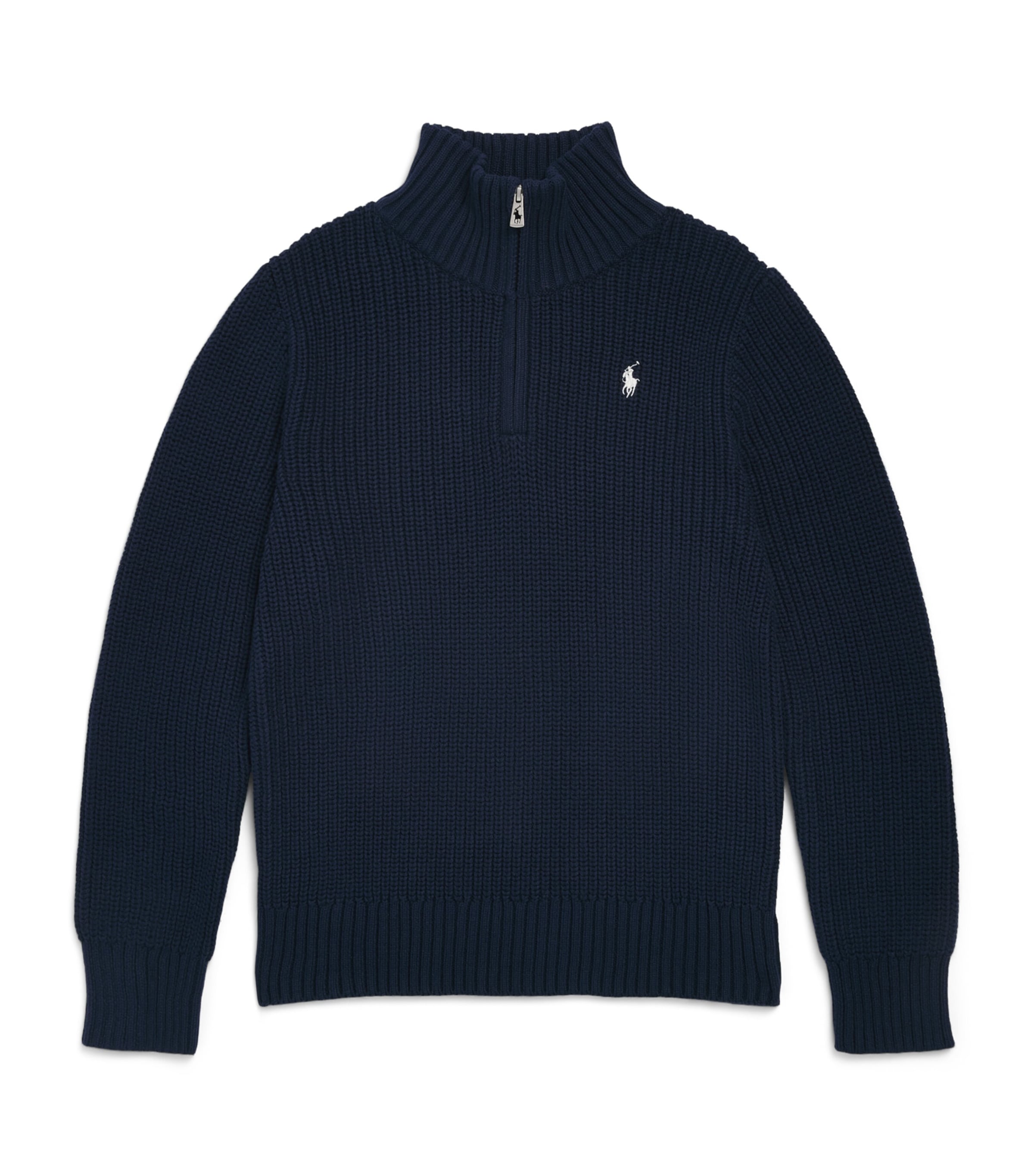 Ralph Lauren Kids Quarter-Zip Polo Pony Sweater (6-14 Years) Refined Navy