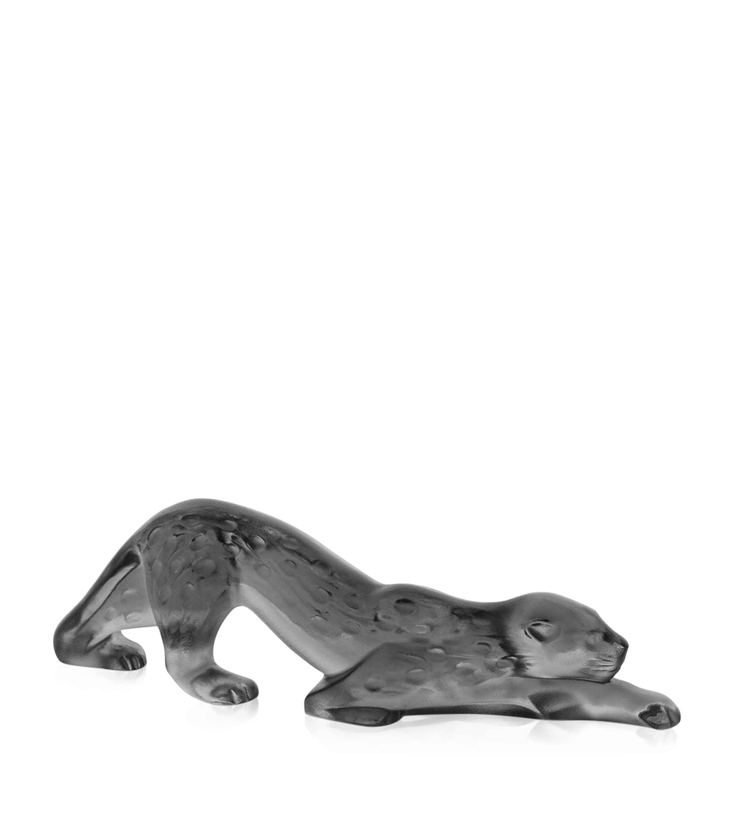 Lalique Zeila Panther Sculpture Gris