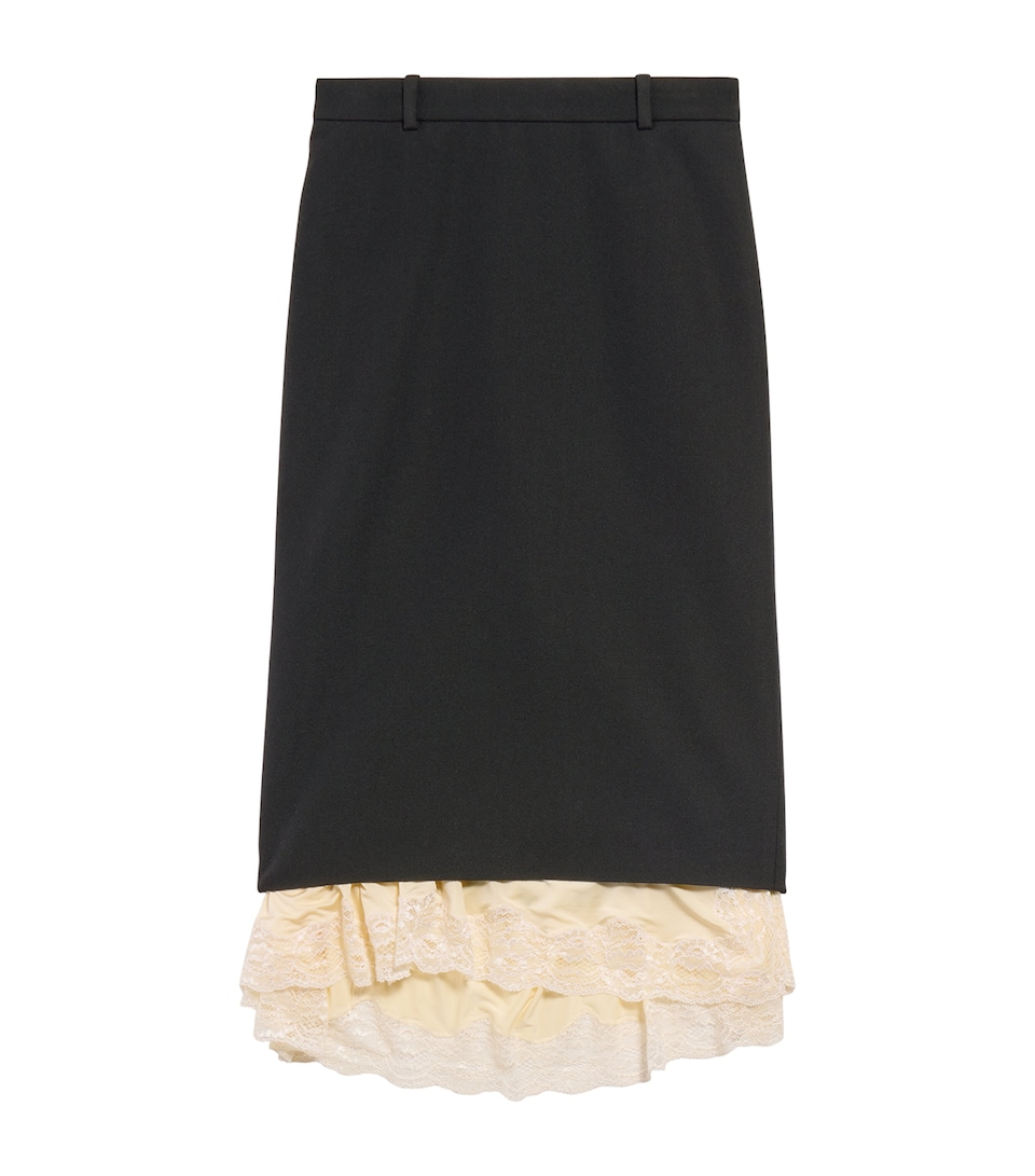 Barathea Wool Pencil Skirt