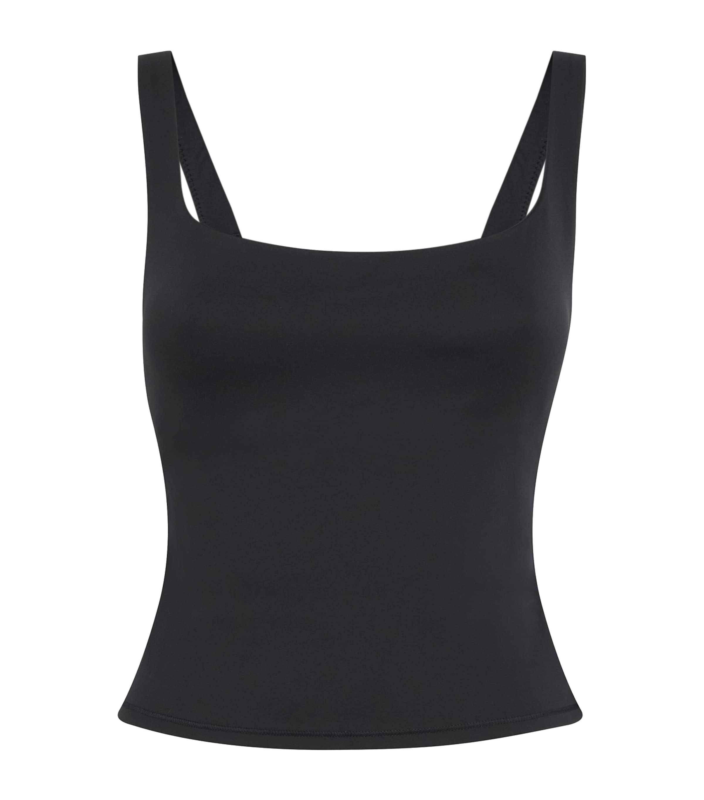 NikeSKIMS Womens NikeSKIMS Square-Neck Tank Top Obsidian