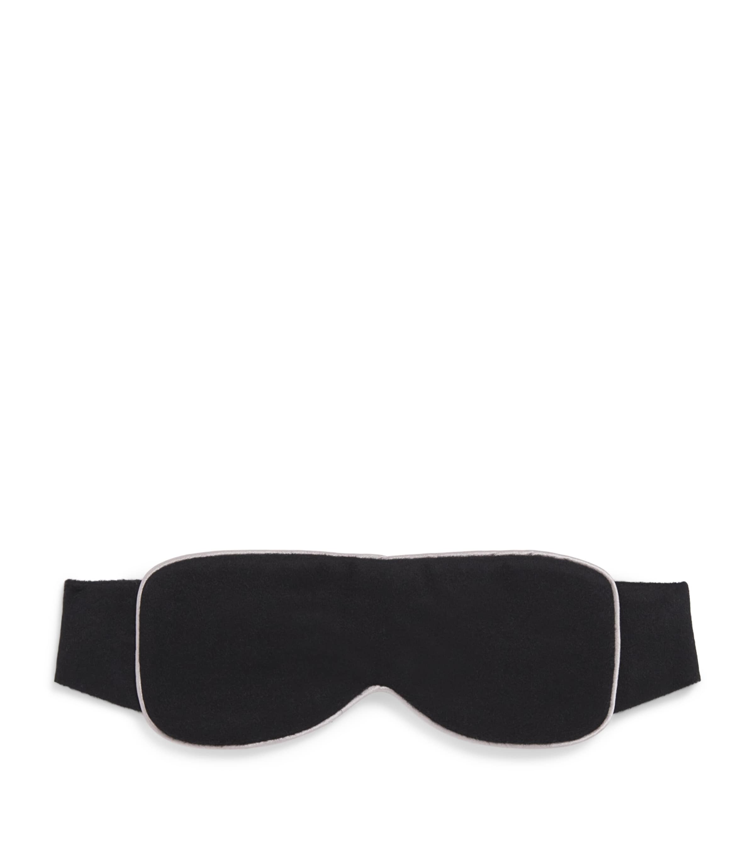 Daniel Hanson Mens Cashmere-Silk Eye Mask Black