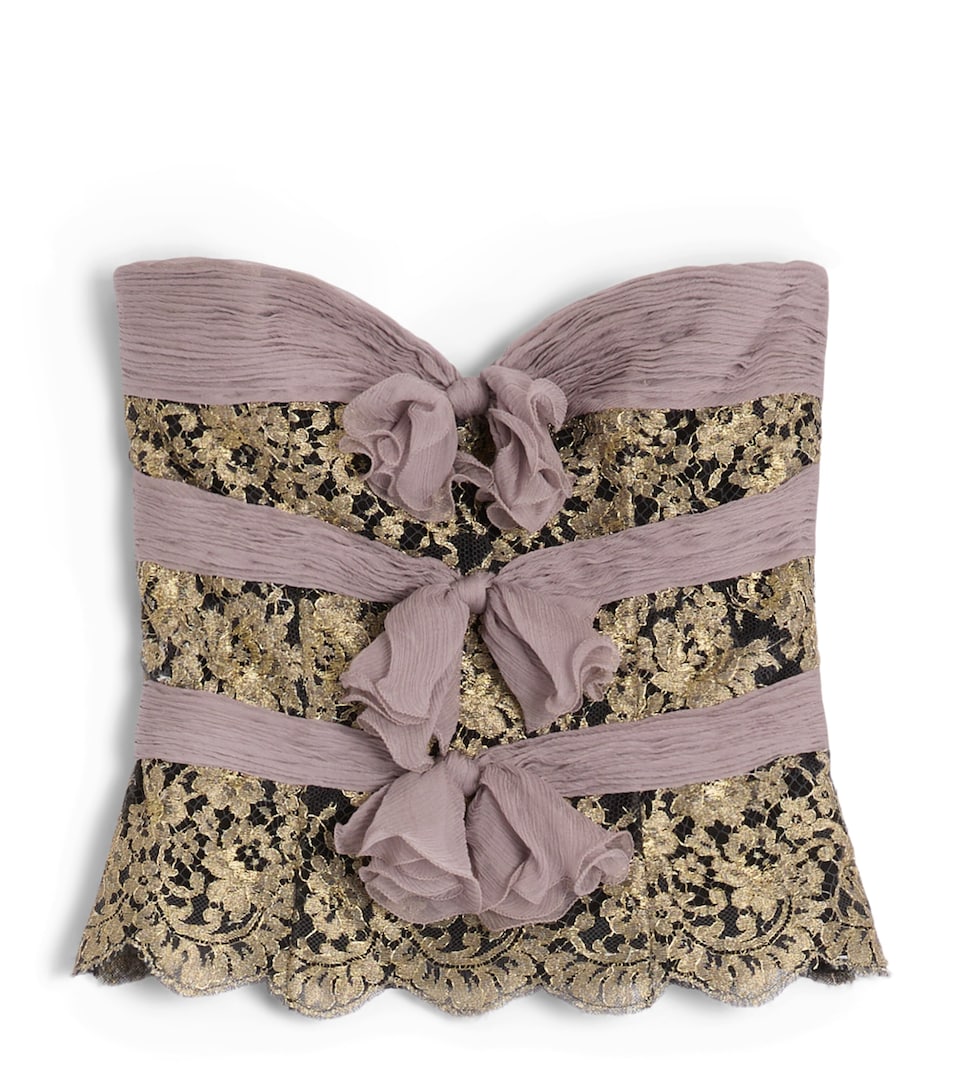Silk Bow Corset Top