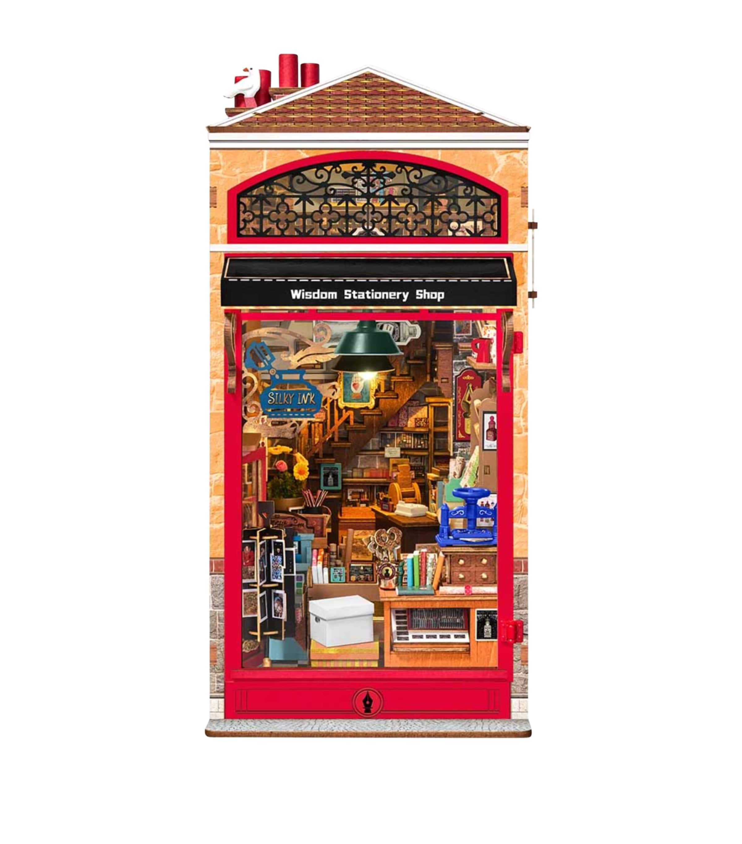 Robotime Rolife Wisdom Stationery Shop DIY Book Nook