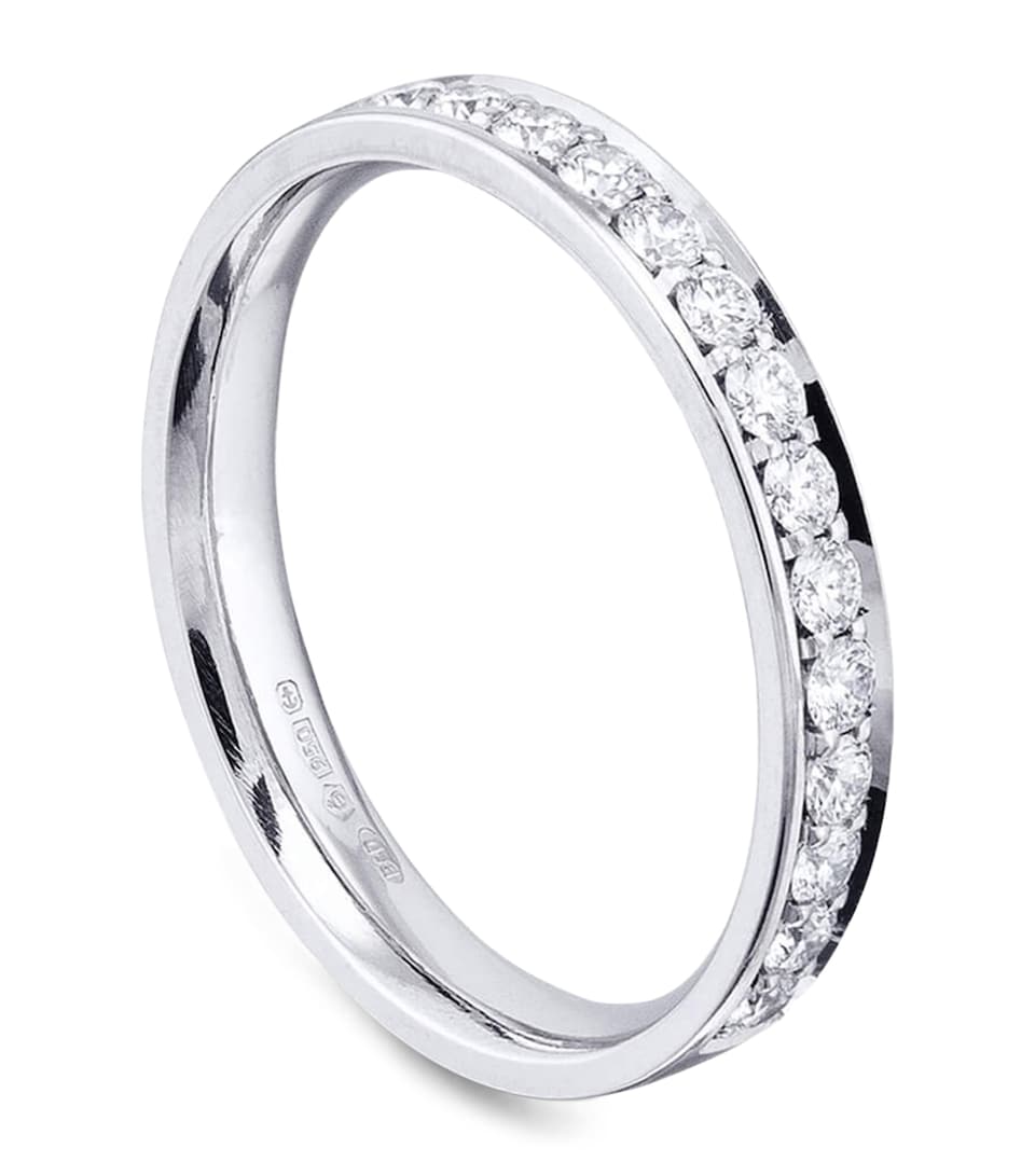 Platinum and Diamond Classic Wedding Band