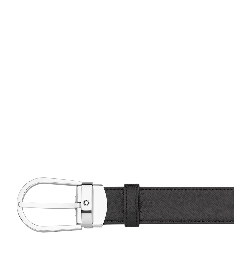 Montblanc Leather Horseshoe Belt