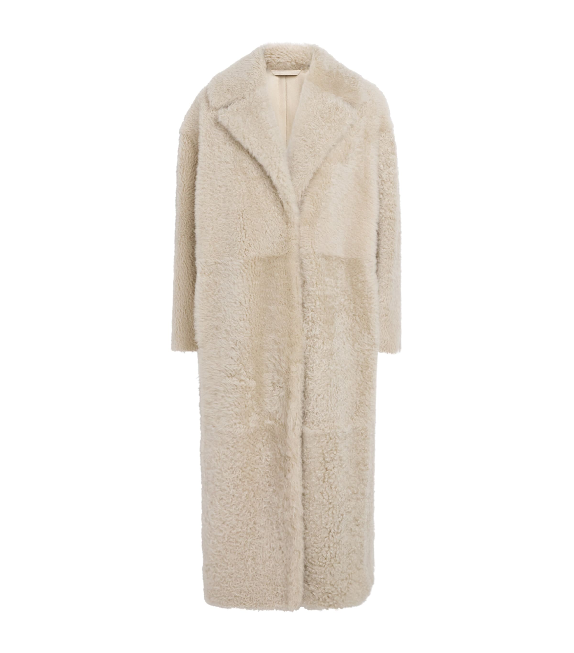 Max Mara Womens Shearling Coat Albino