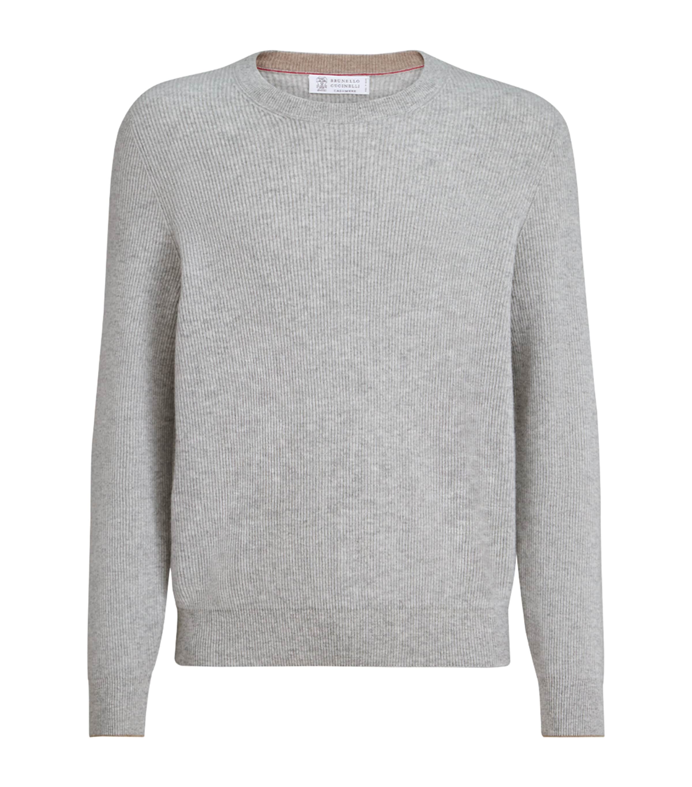 Brunello Cucinelli Mens Cashmere English Rib Sweater