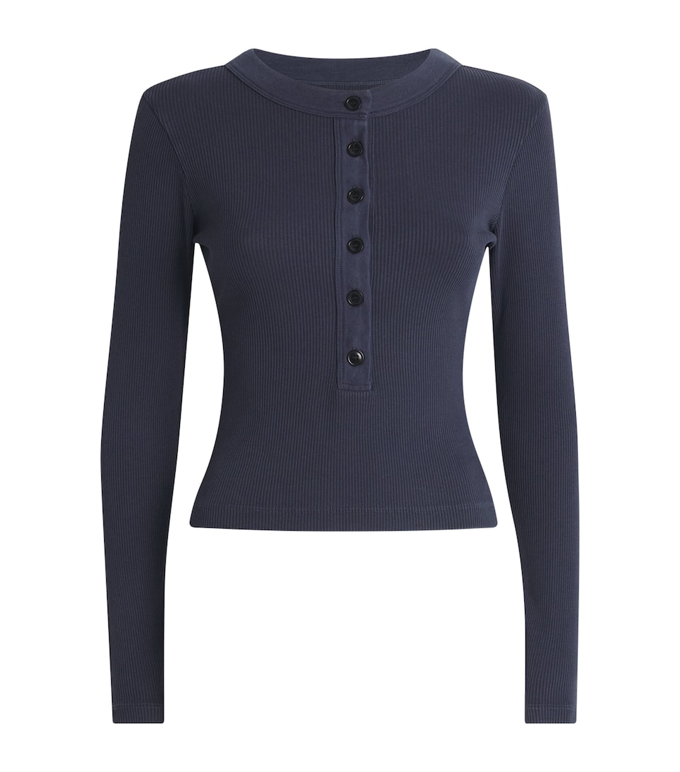 Cotton-Blend Varra Henley Top