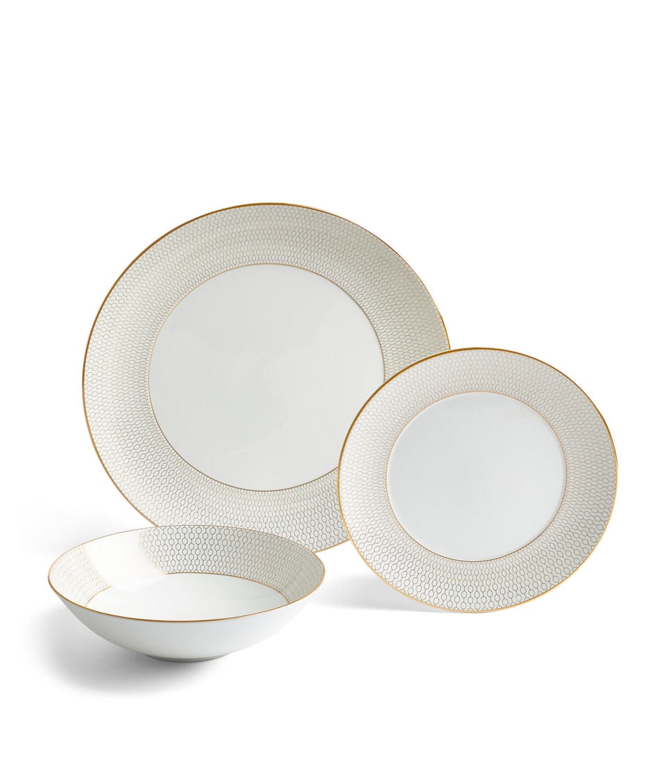 Set of 12 Gio Gold Dinnerware Pieces