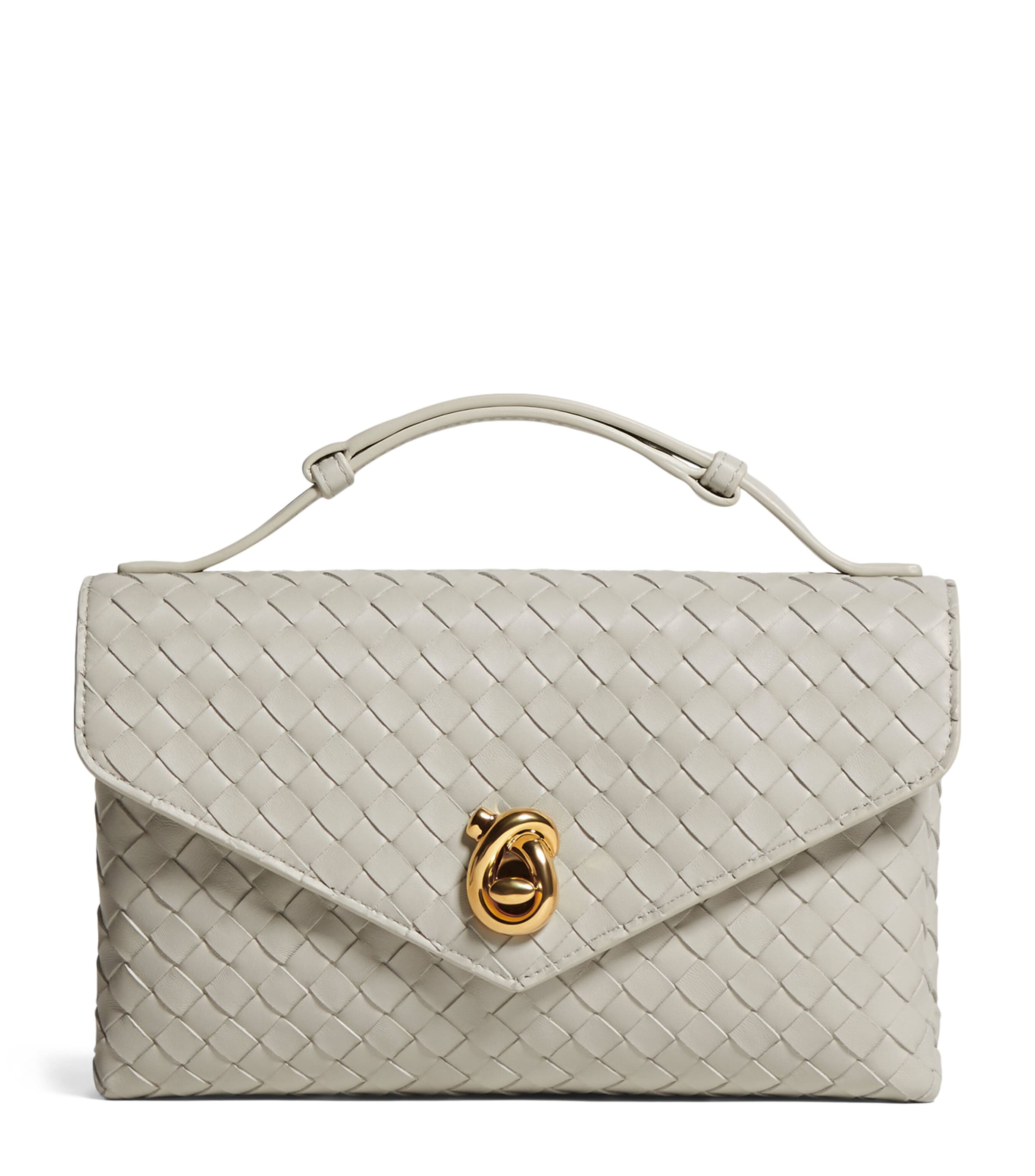 Bottega Veneta Leather Knot Lock Top-Handle Bag