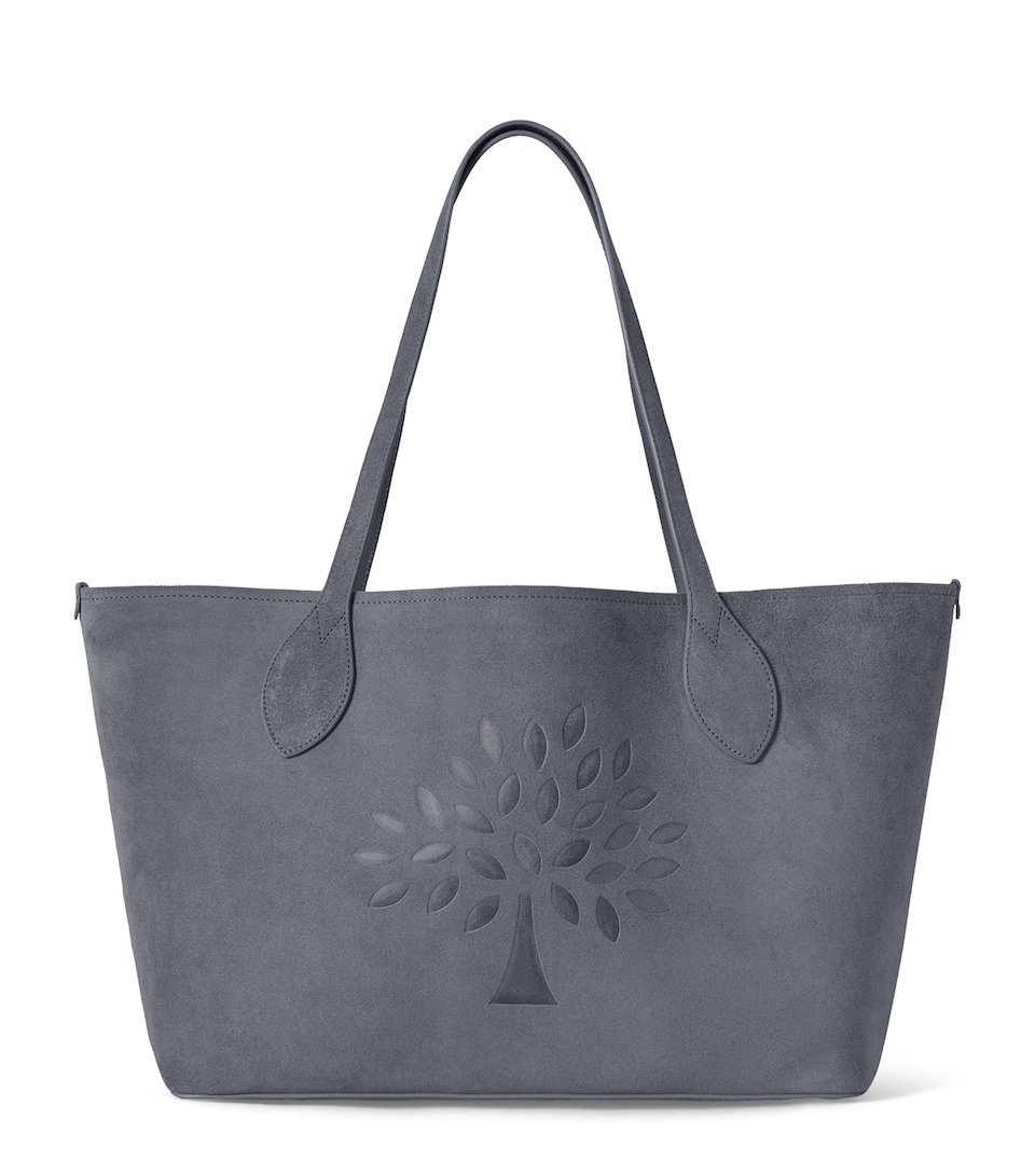 Mulberry Suede Tree Tote Bag Foggy Grey