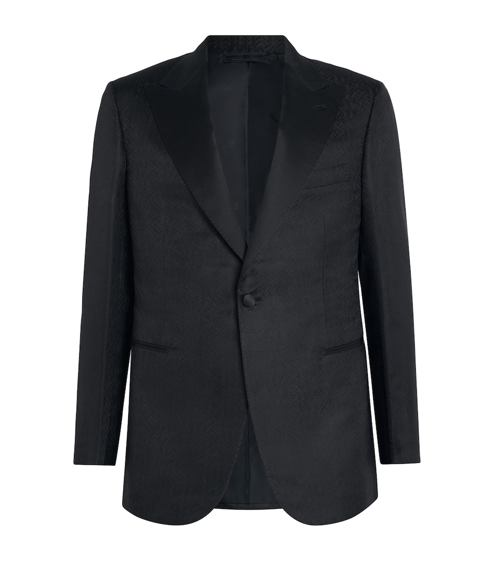 Silk Jacquard Virgilio Tuxedo Jacket