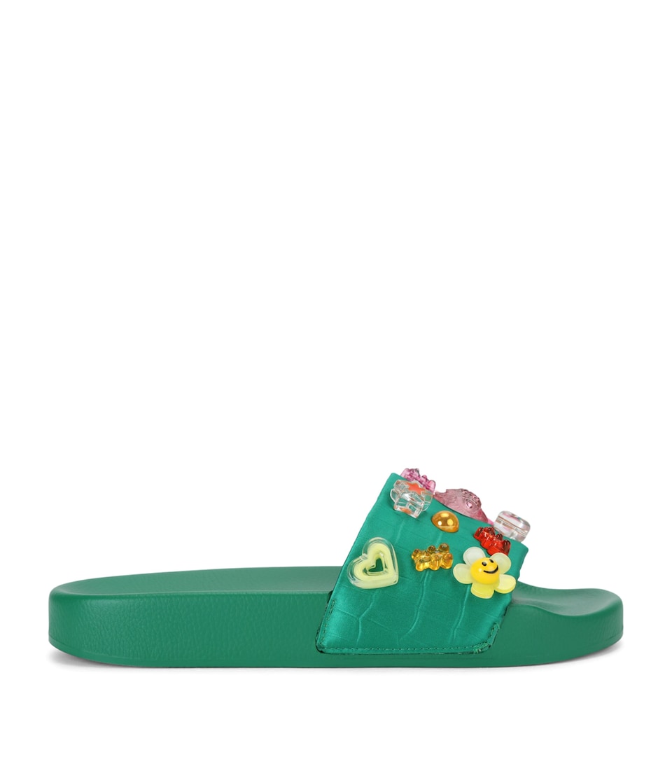 Kurt Geiger London Meena Eagle Slides Green