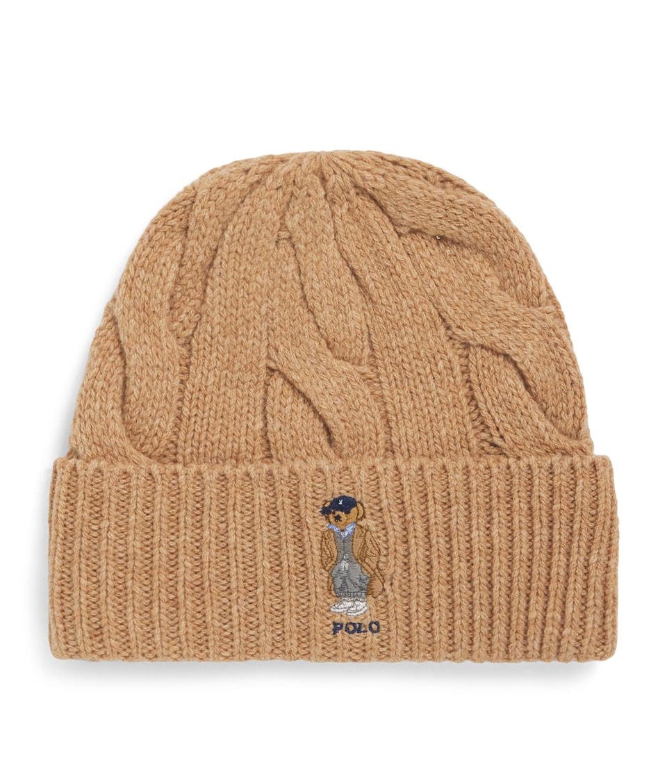 Wool-Blend Polo Bear Beanie
