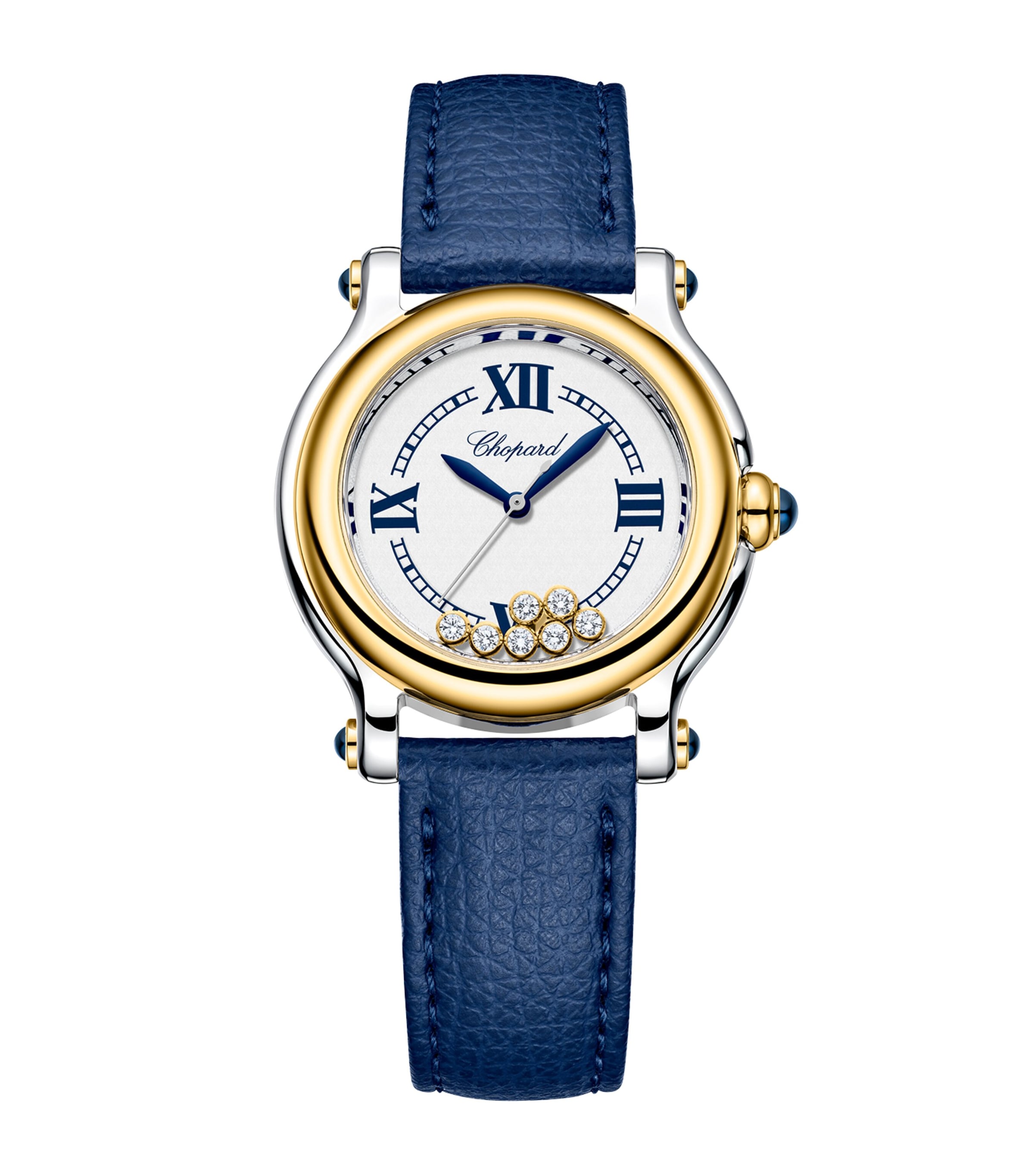 Chopard Stainless Steel and Diamond Happy Sport Watch 33mm Yellow Gold
