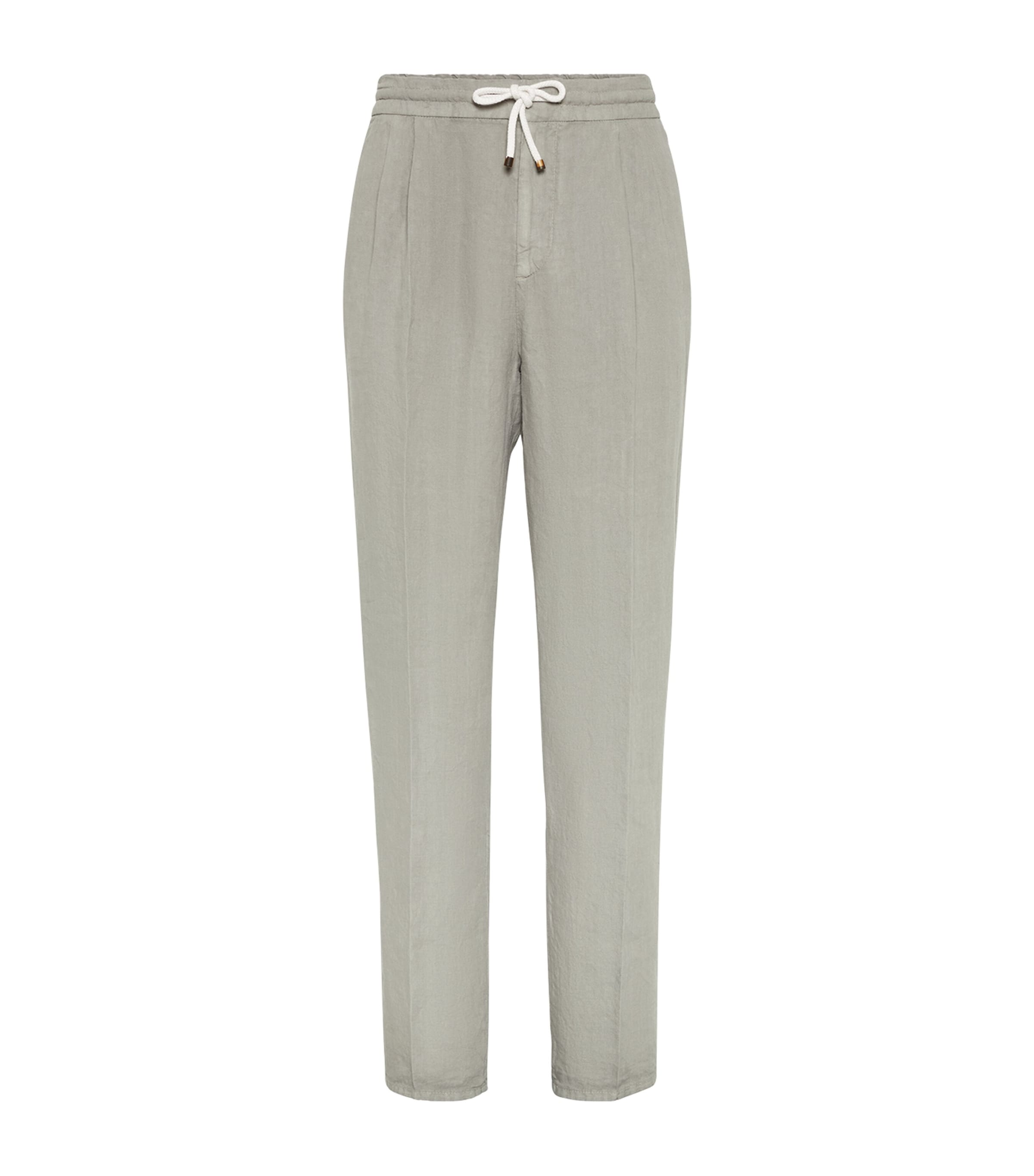 Brunello Cucinelli Linen-Wool-Silk Leisure Trousers | Harrods UK