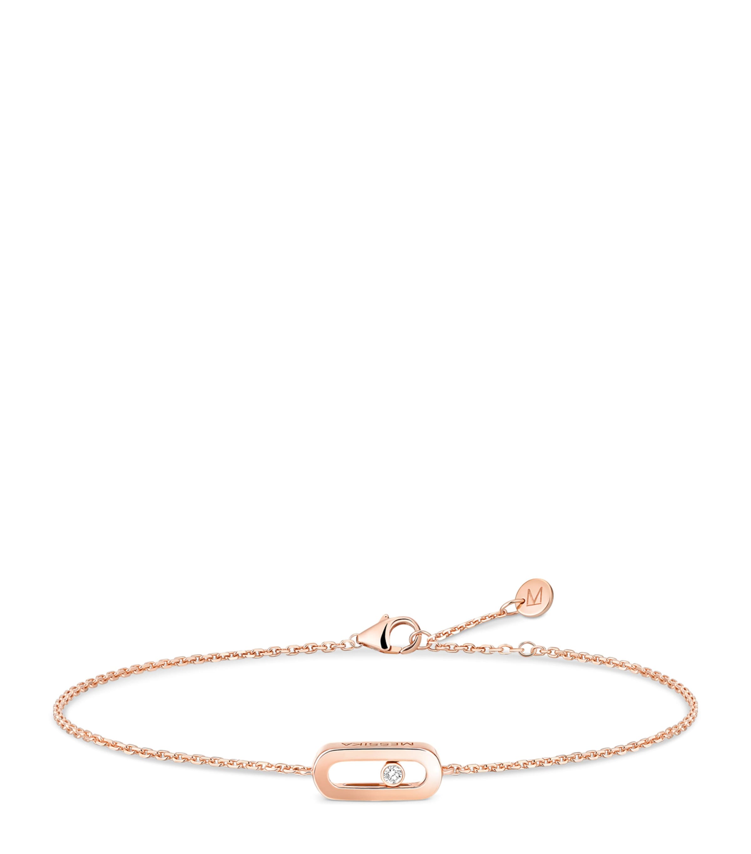 Messika Move Uno Rose Gold and Diamond Bracelet (0.01ct) Pink Gold
