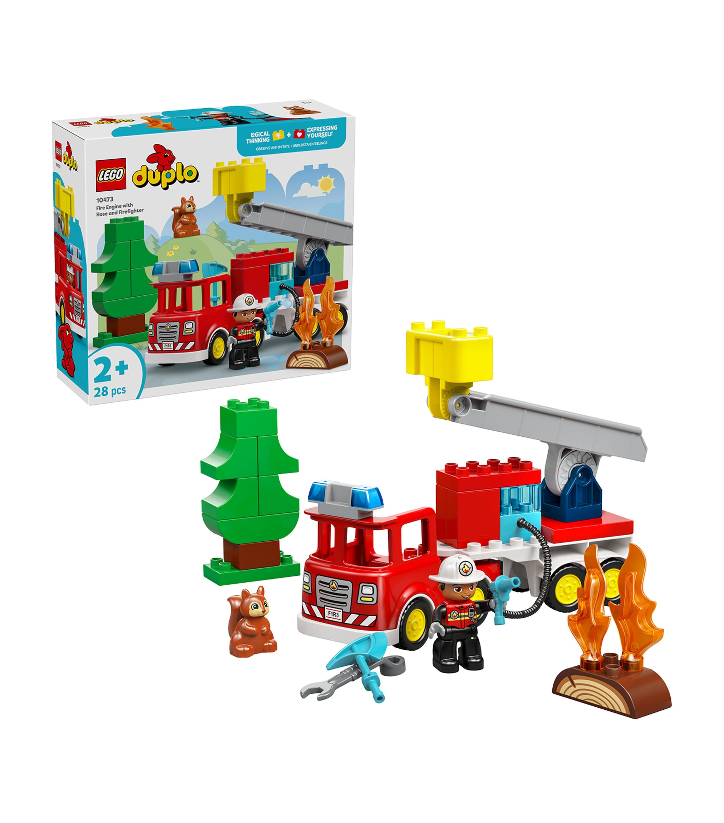 DUPLO Fire Truck with Hose and Firefighter 10473
