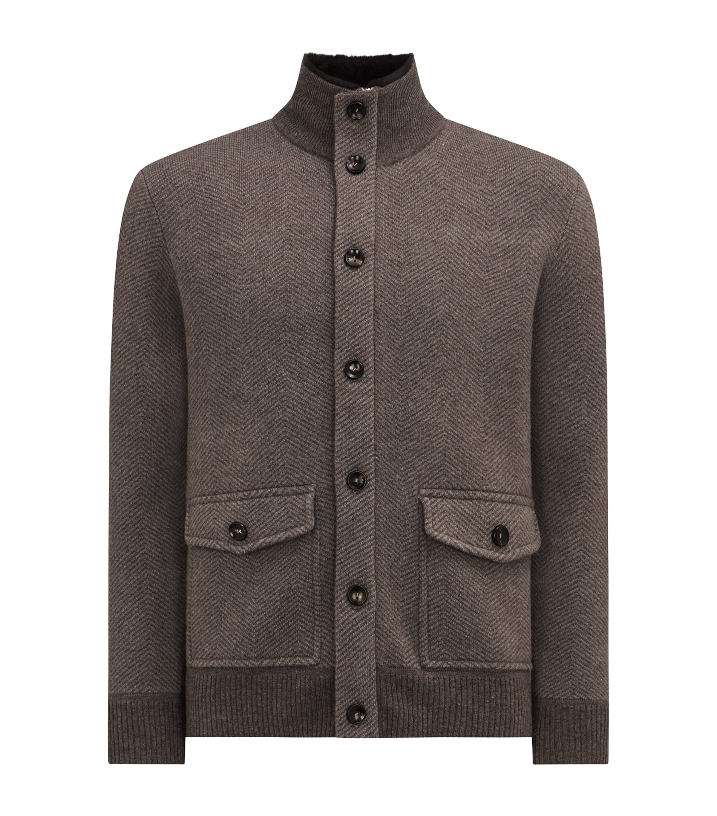 Cashmere Herringbone Jacket
