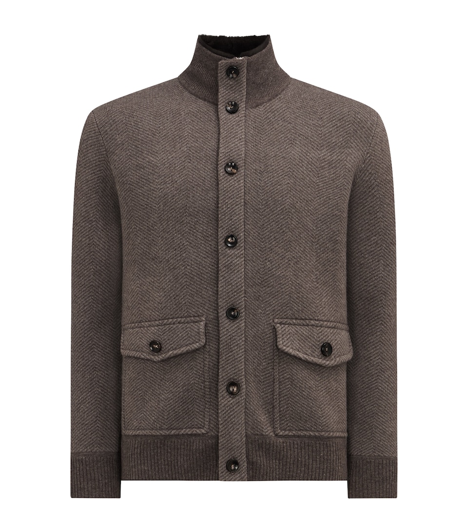 Cashmere Herringbone Jacket
