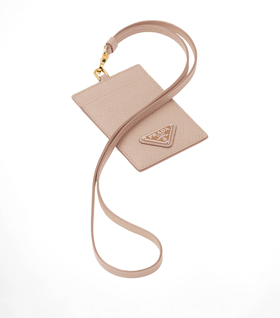 Saffiano Leather Badge Holder