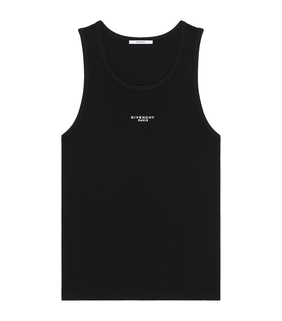 Givenchy Mens Stretch-Cotton Logo Tank Top