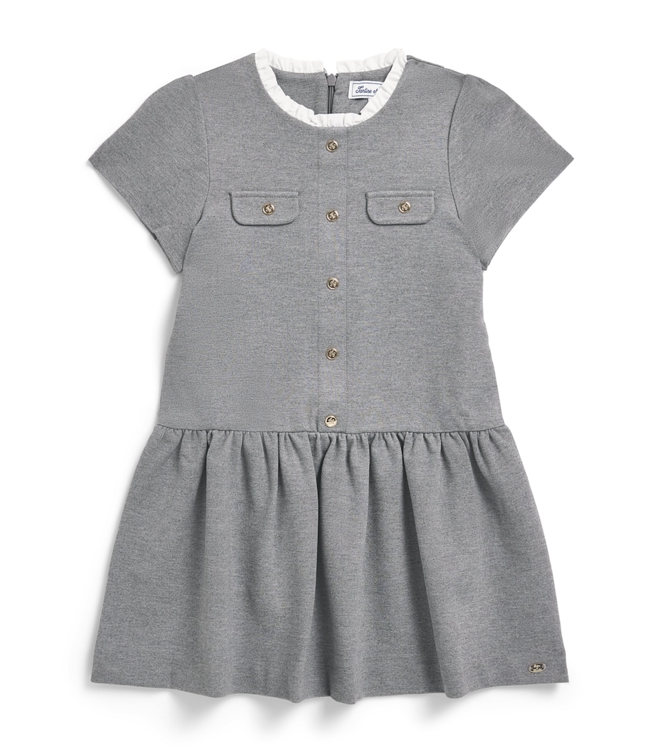 Tartine et Chocolat Ruffled-Collar Dress (2-14 Years) Chiné Moyen