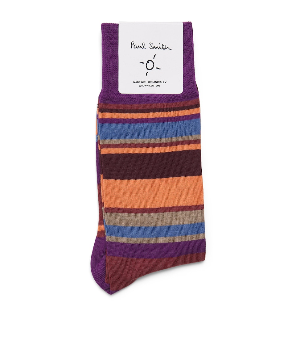 Paul Smith Mens Stripe Socks Violet