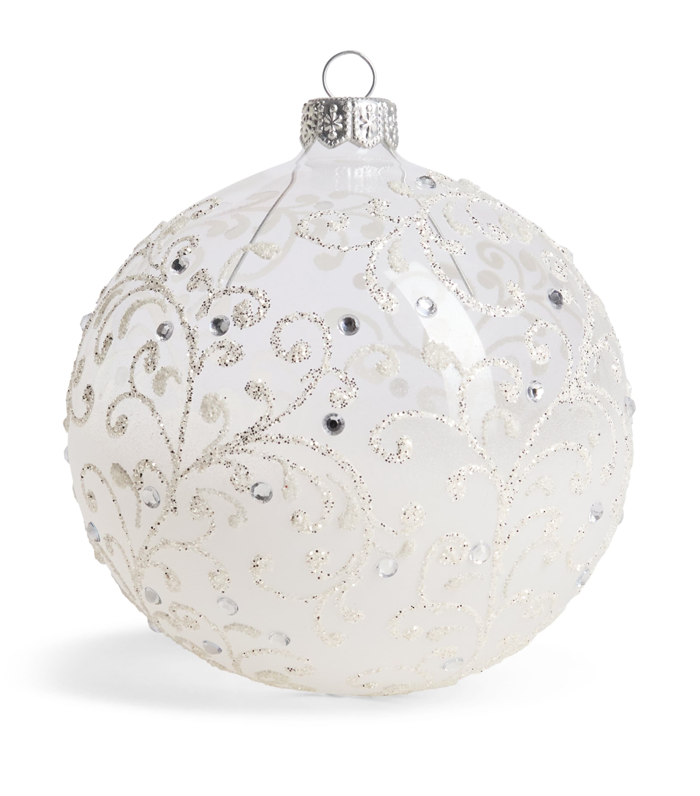 Harrods Glass Ombré Bauble Pink Frost