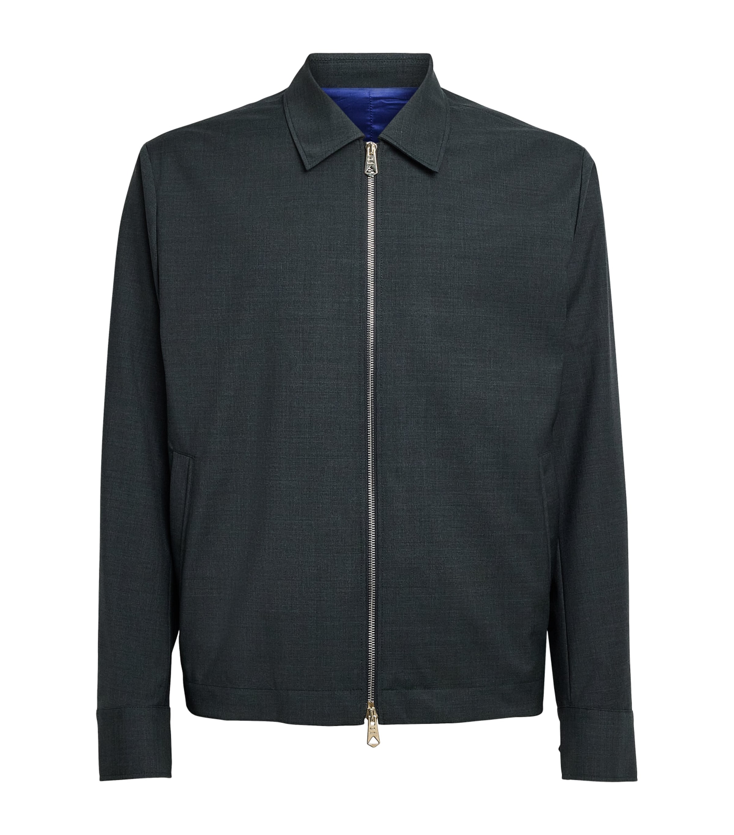 Paul Smith Mens Wool Harrington Jacket Dark Green