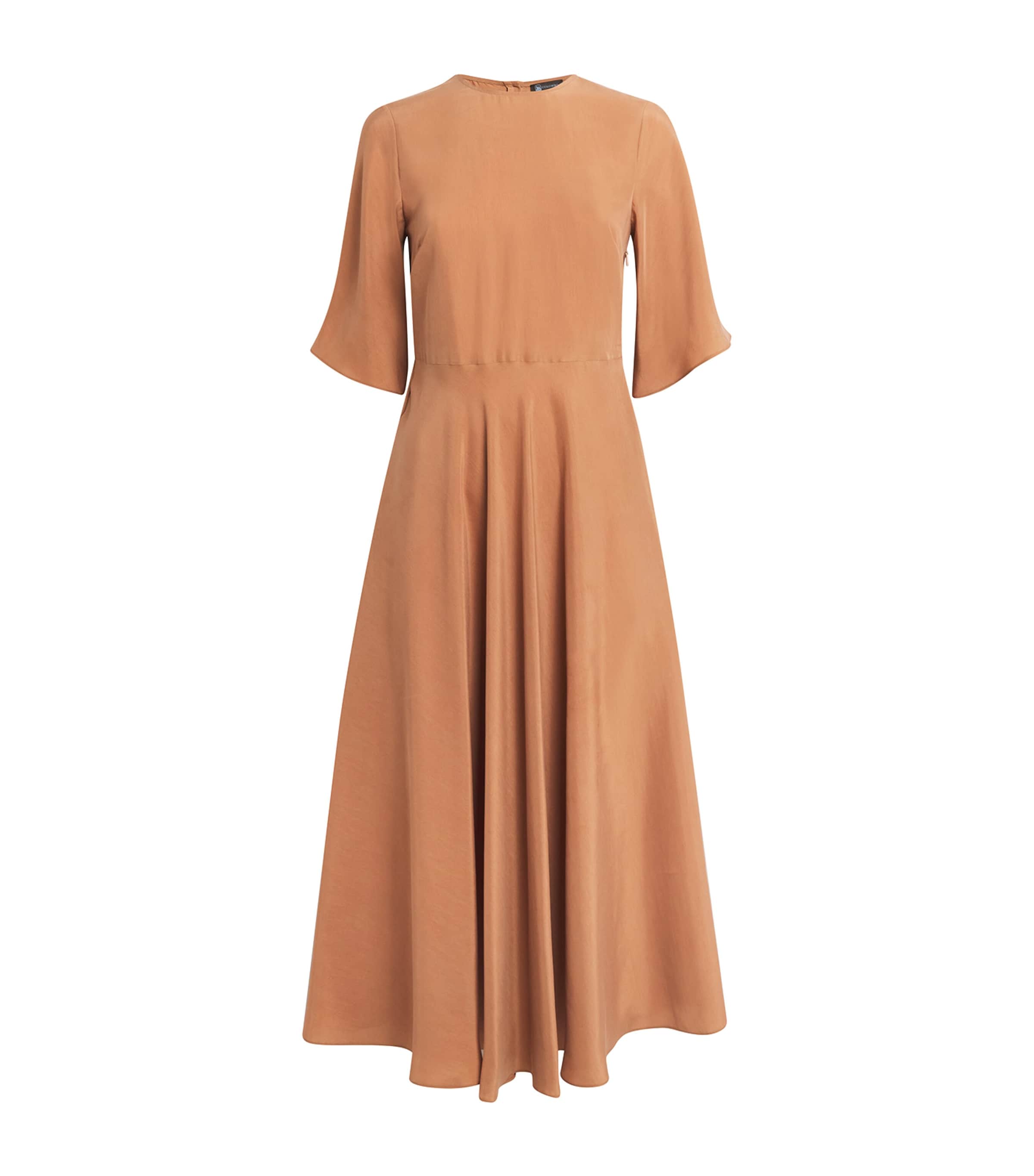 Silk Belted Midi Dress