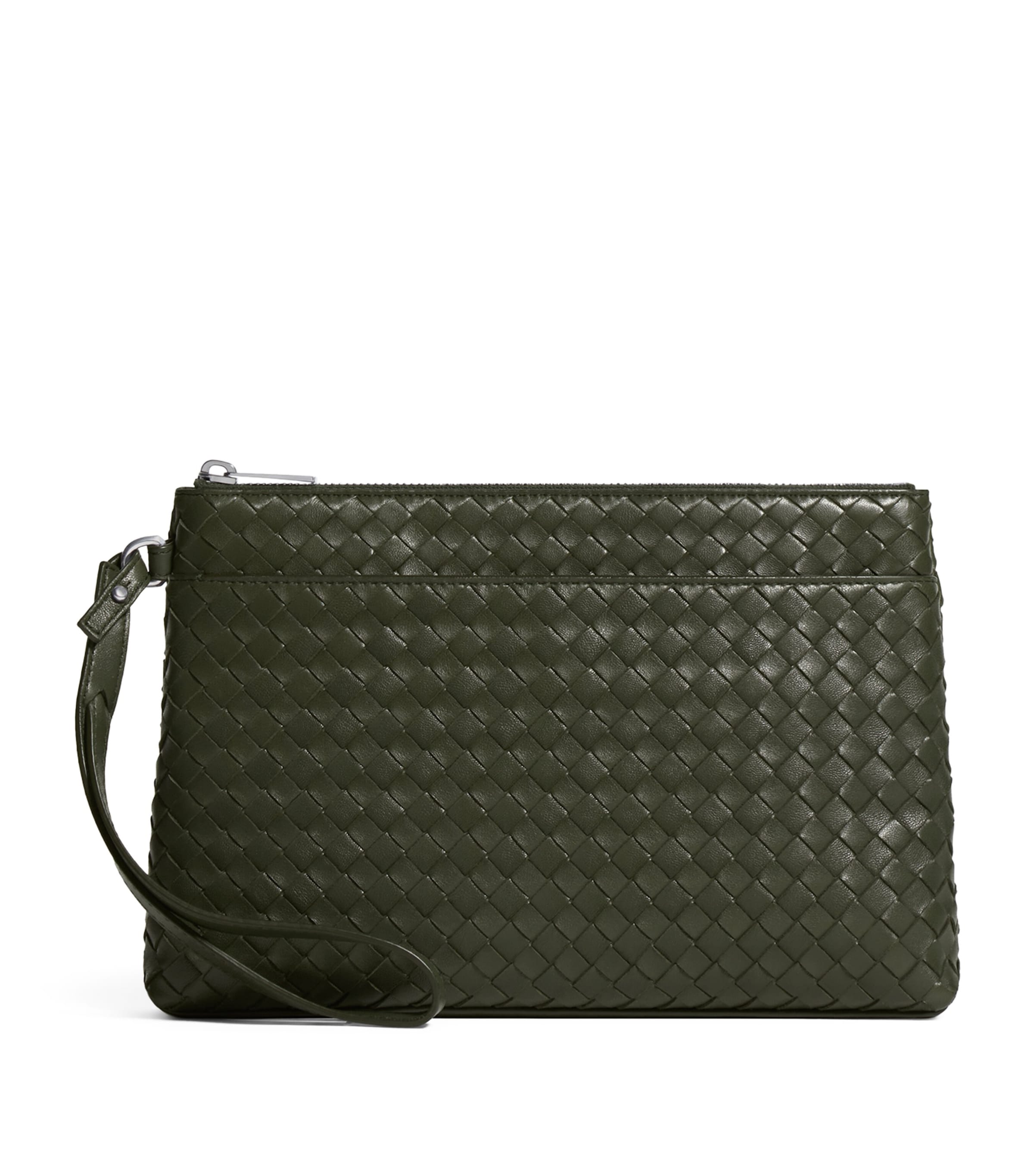 Bottega Veneta Leather Intrecciato Prism Pouch