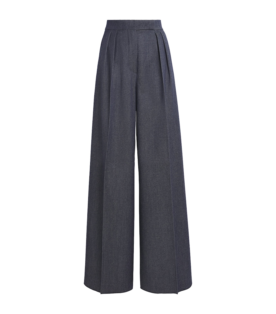 Virgin Wool Wide-Leg Trousers